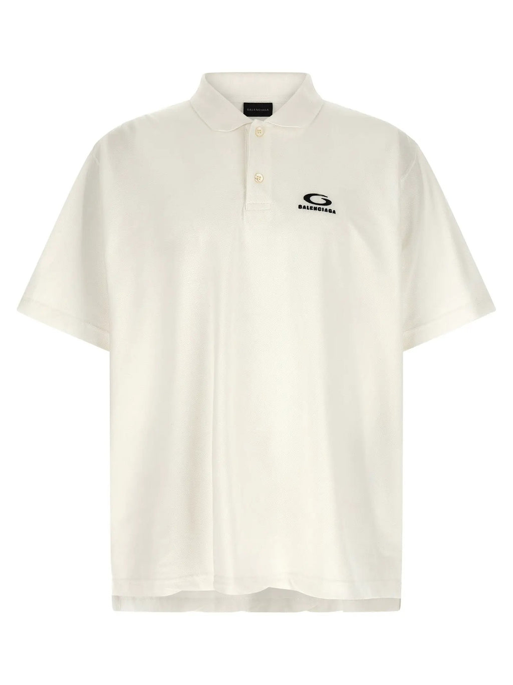 Balenciaga White Cotton Polo Shirt