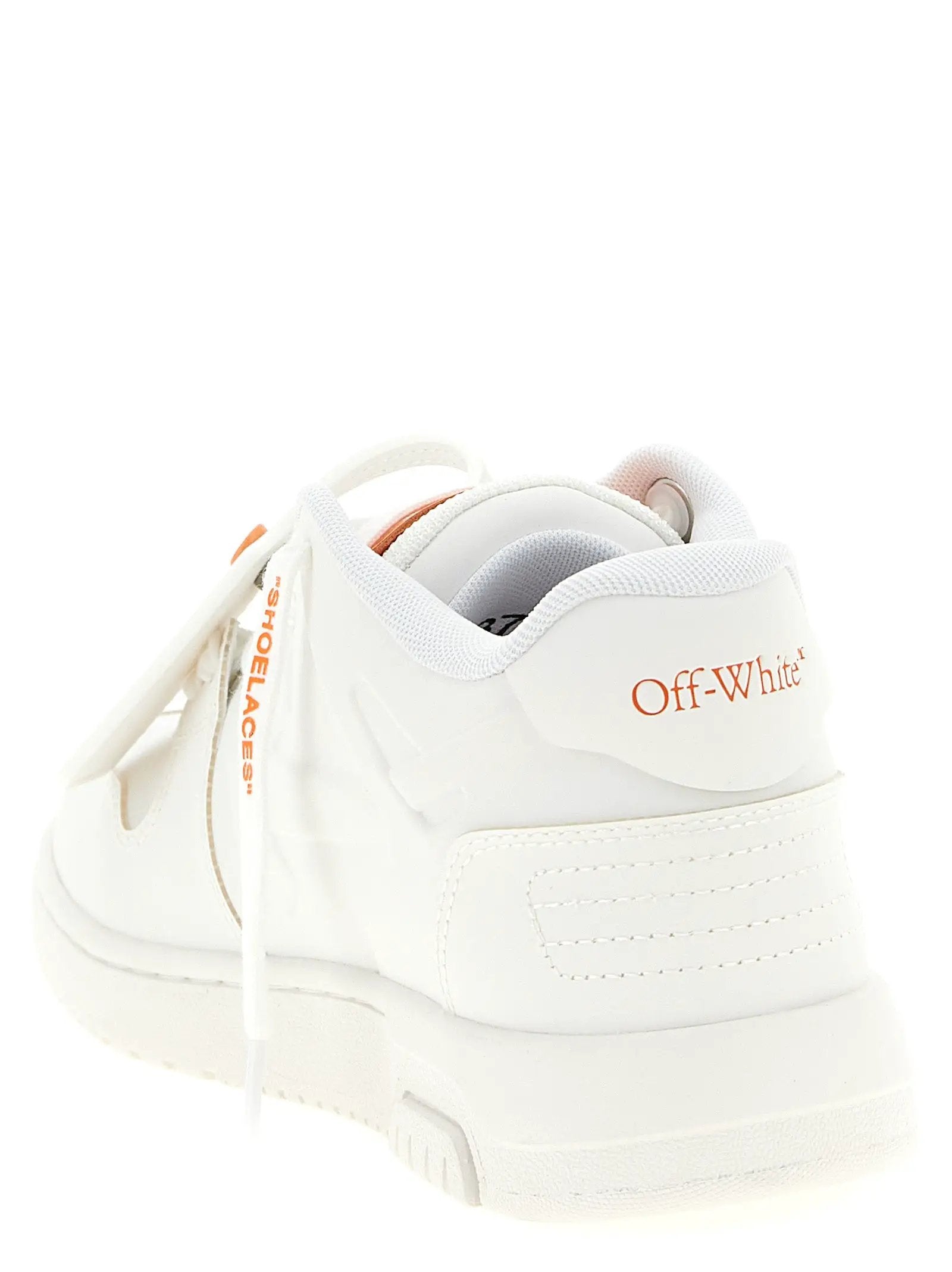 Off-White Orange Plastic Athletic Sneakers