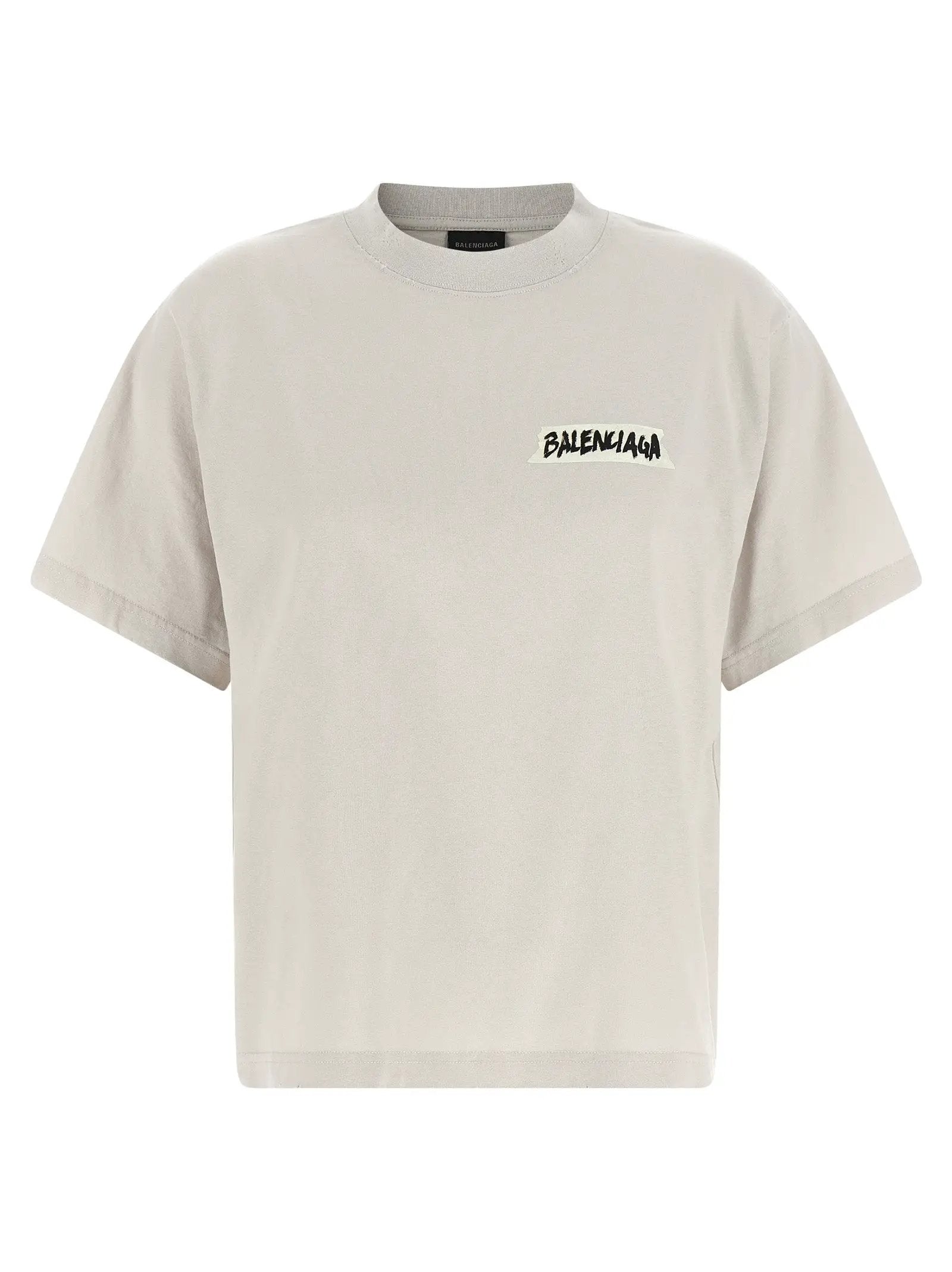 Balenciaga Gray Cotton T-Shirt