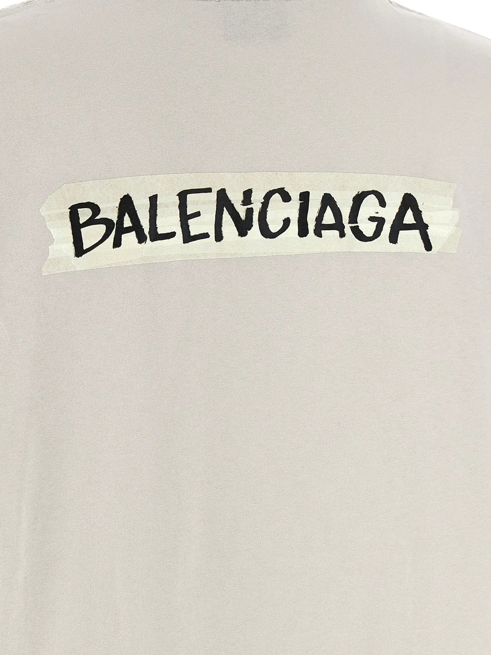 Balenciaga Gray Cotton T-Shirt