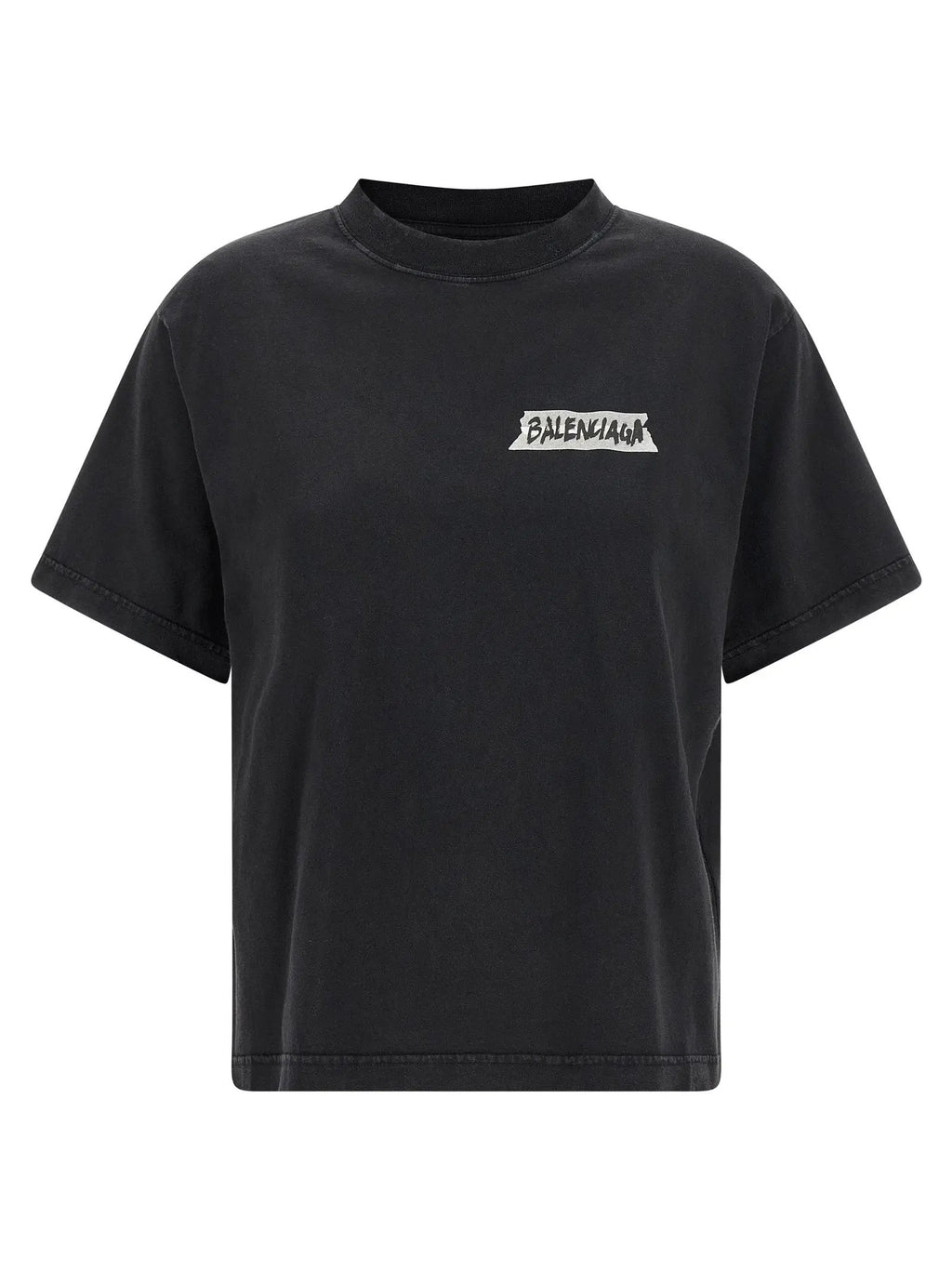 Balenciaga Black Cotton T-Shirt