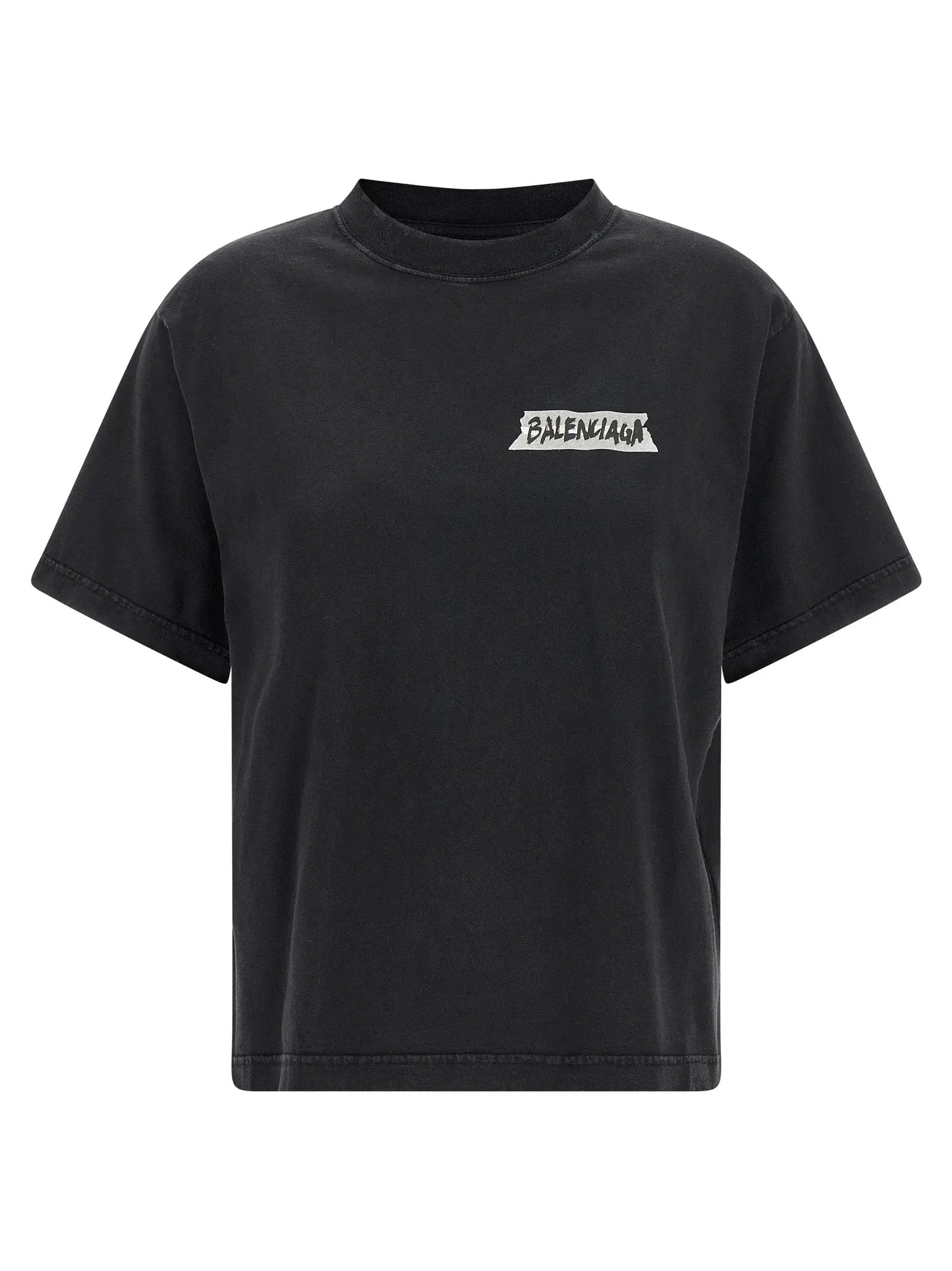 Balenciaga Black Cotton T-Shirt