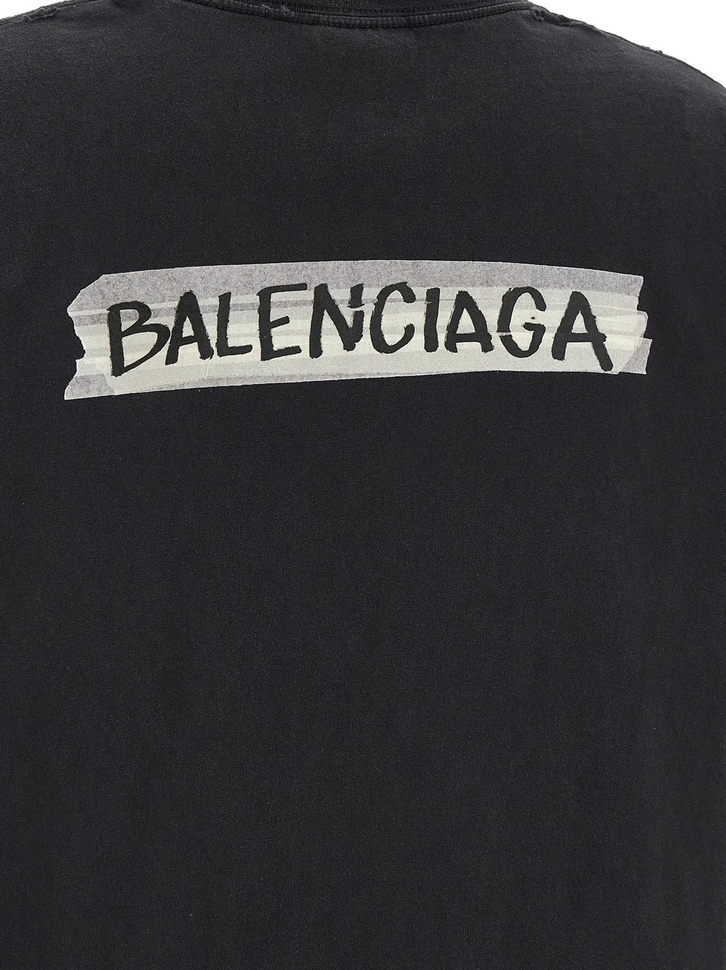 Balenciaga Black Cotton T-Shirt