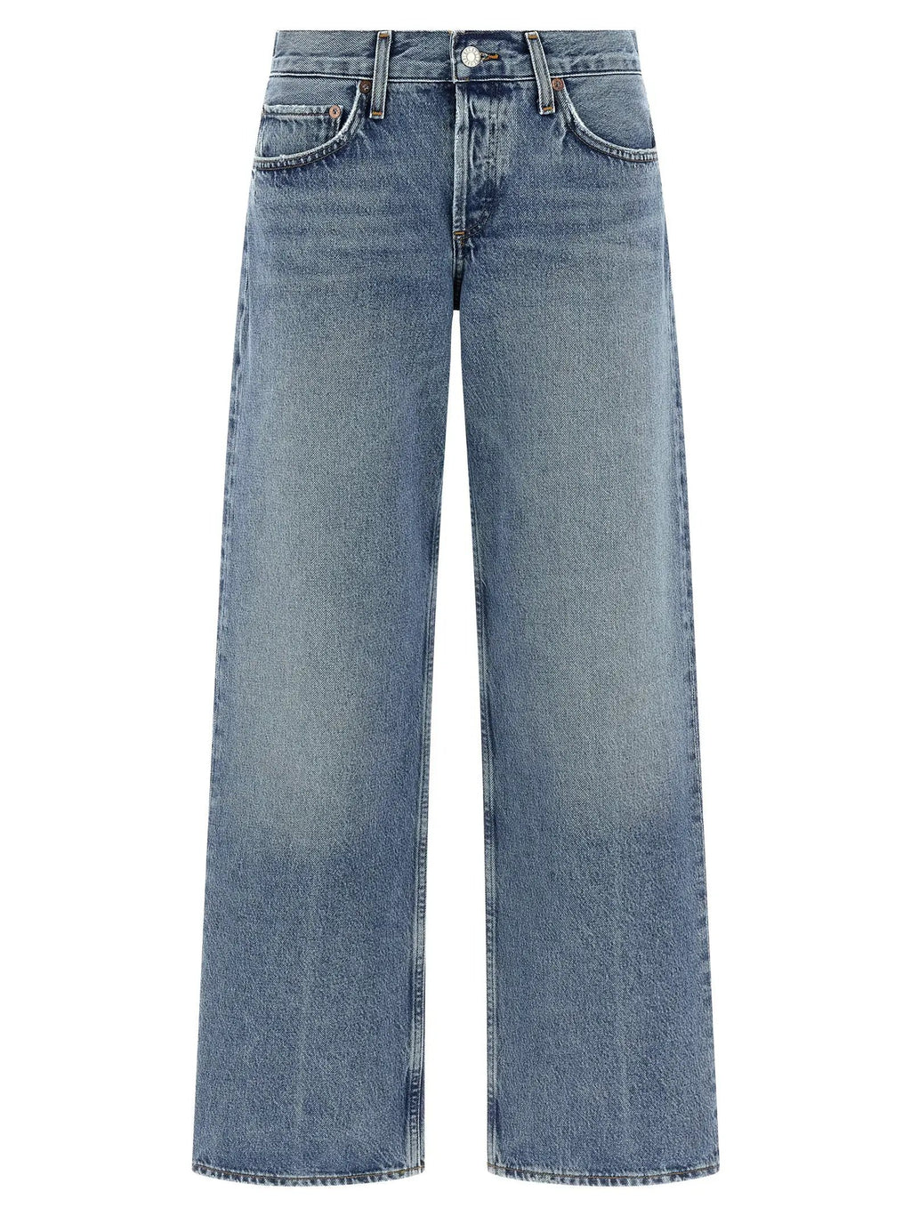 Agolde Blue Cotton Straight-Leg Jeans