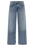 Agolde Blue Cotton Straight-Leg Jeans