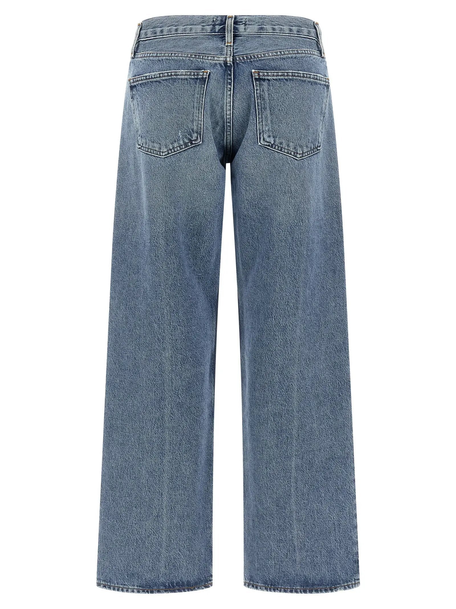 Agolde Blue Cotton Straight-Leg Jeans