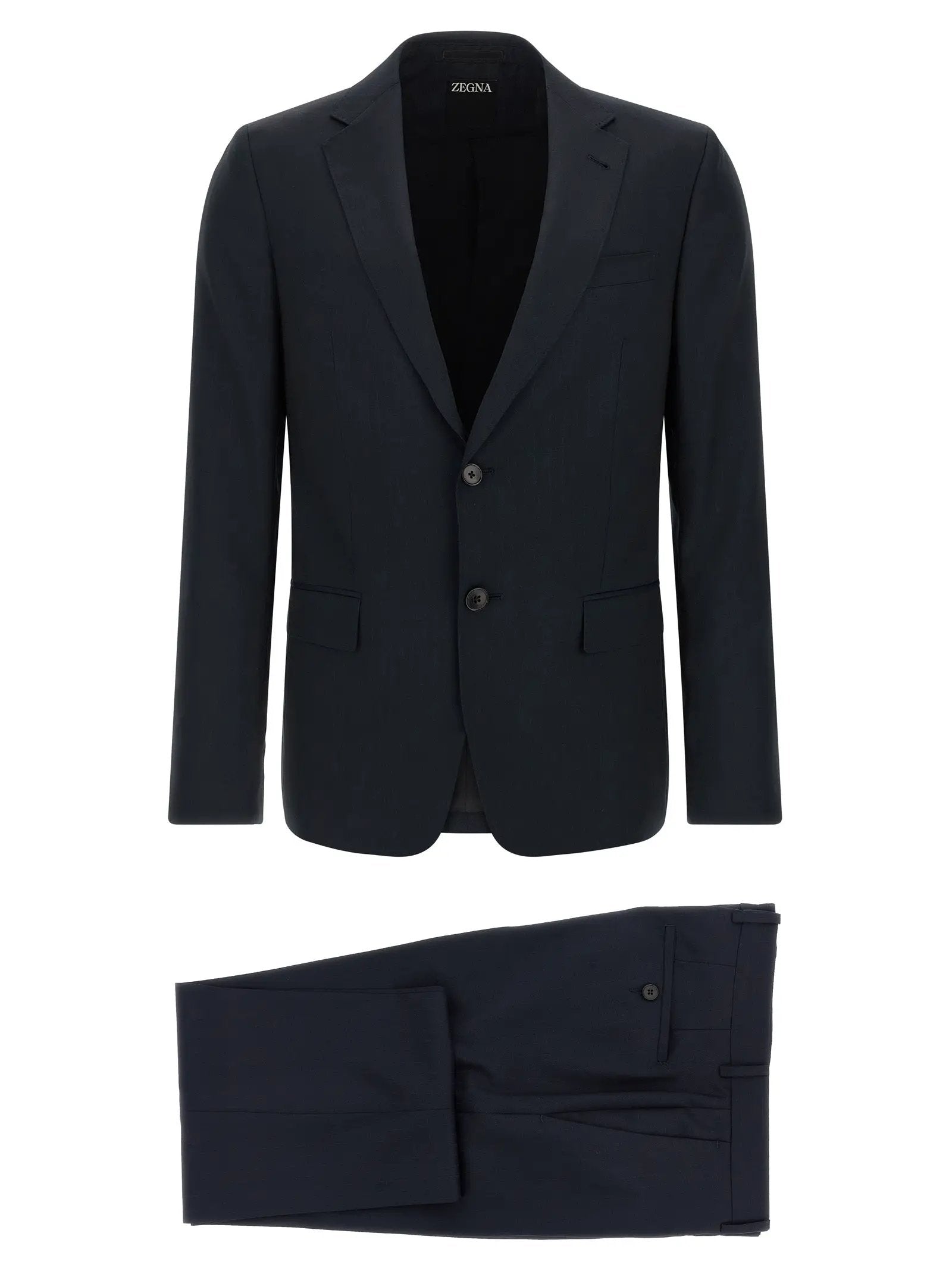 ZEGNA Blue Wool Two-Piece Suit