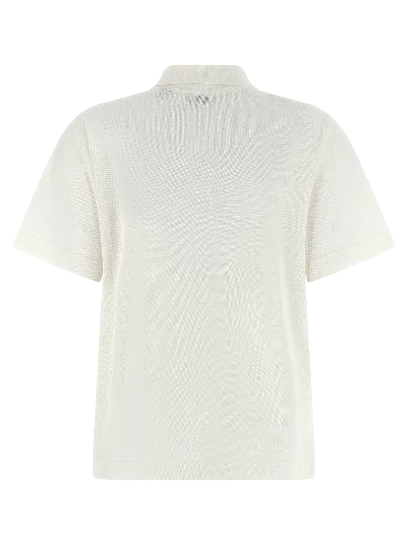 Burberry White Cotton Polo Shirt
