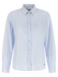 Max Mara Blue Cotton Blouse