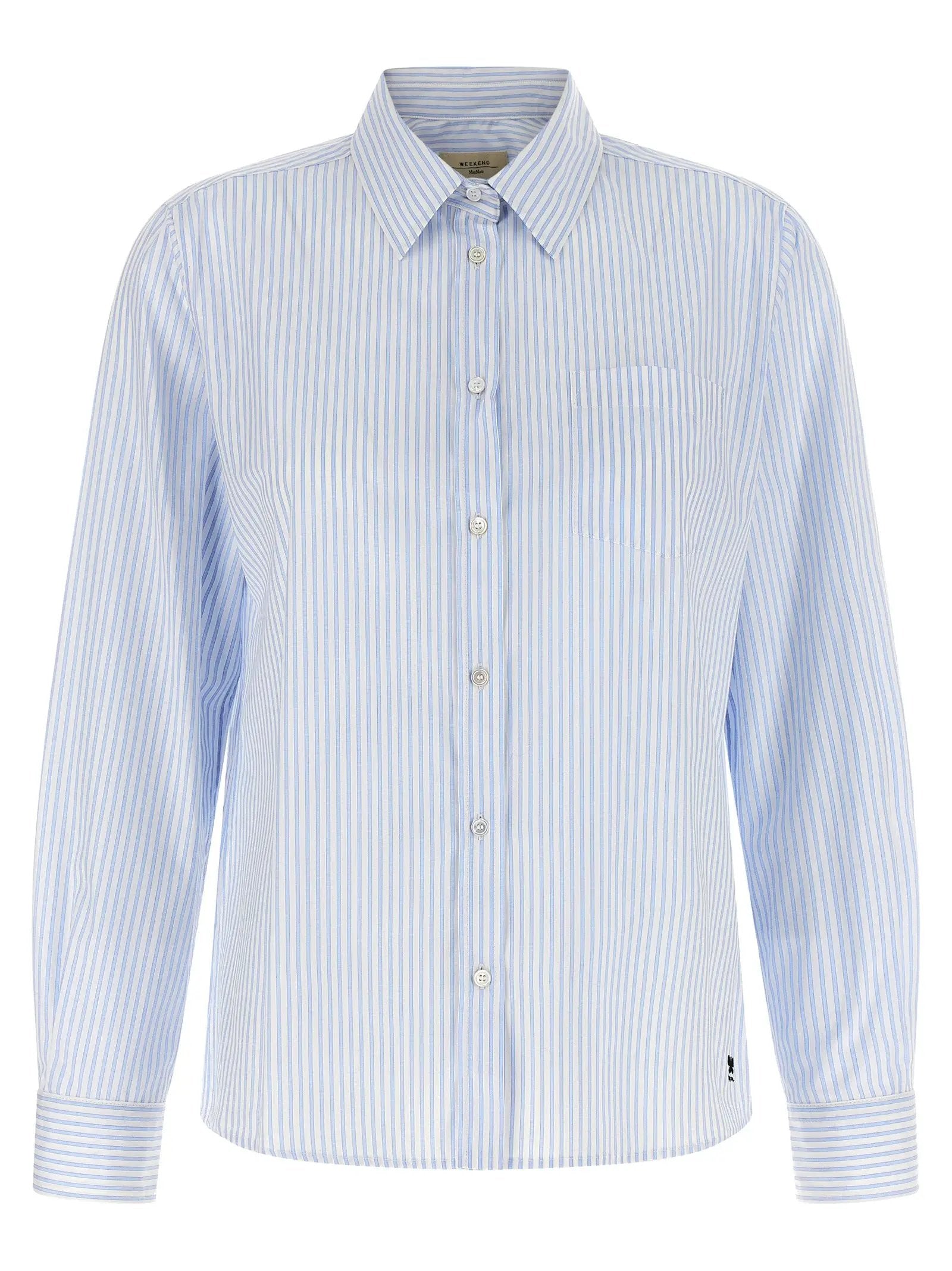 Max Mara Blue Cotton Blouse