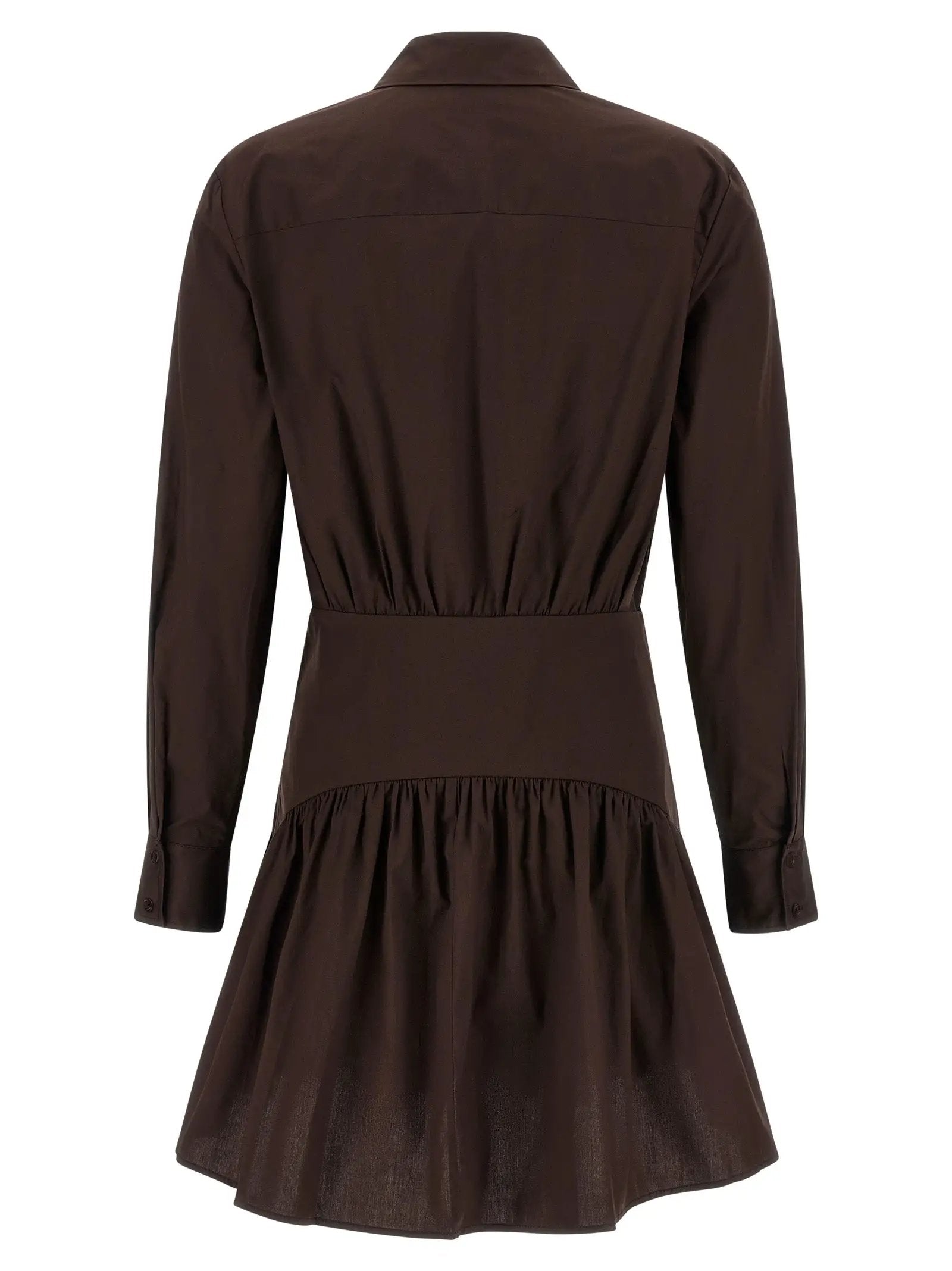 Staud Brown Cotton Short Dress