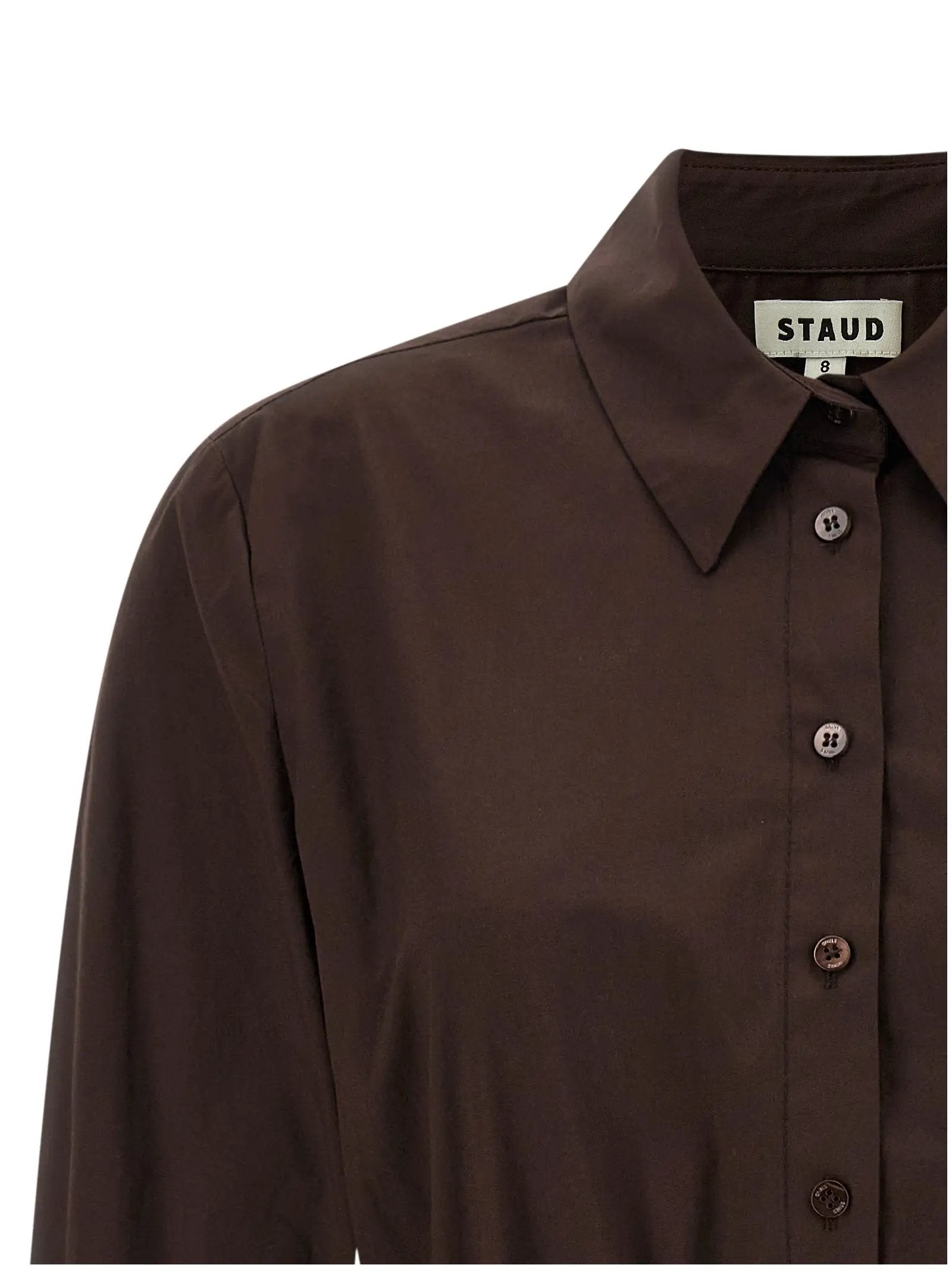 Staud Brown Cotton Short Dress