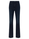 Mother Denim Blue Cotton Flared Jeans