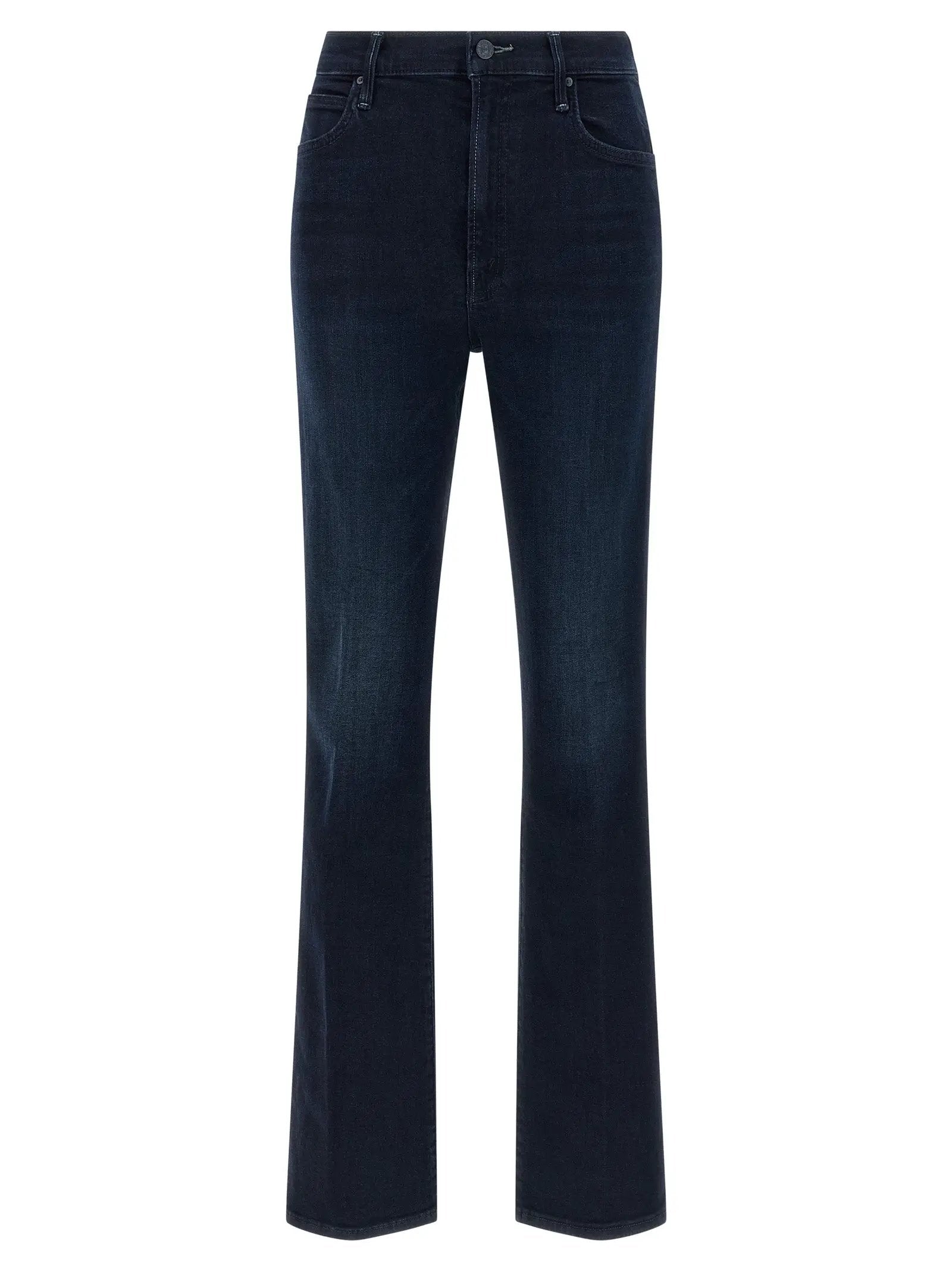Mother Denim Blue Cotton Flared Jeans