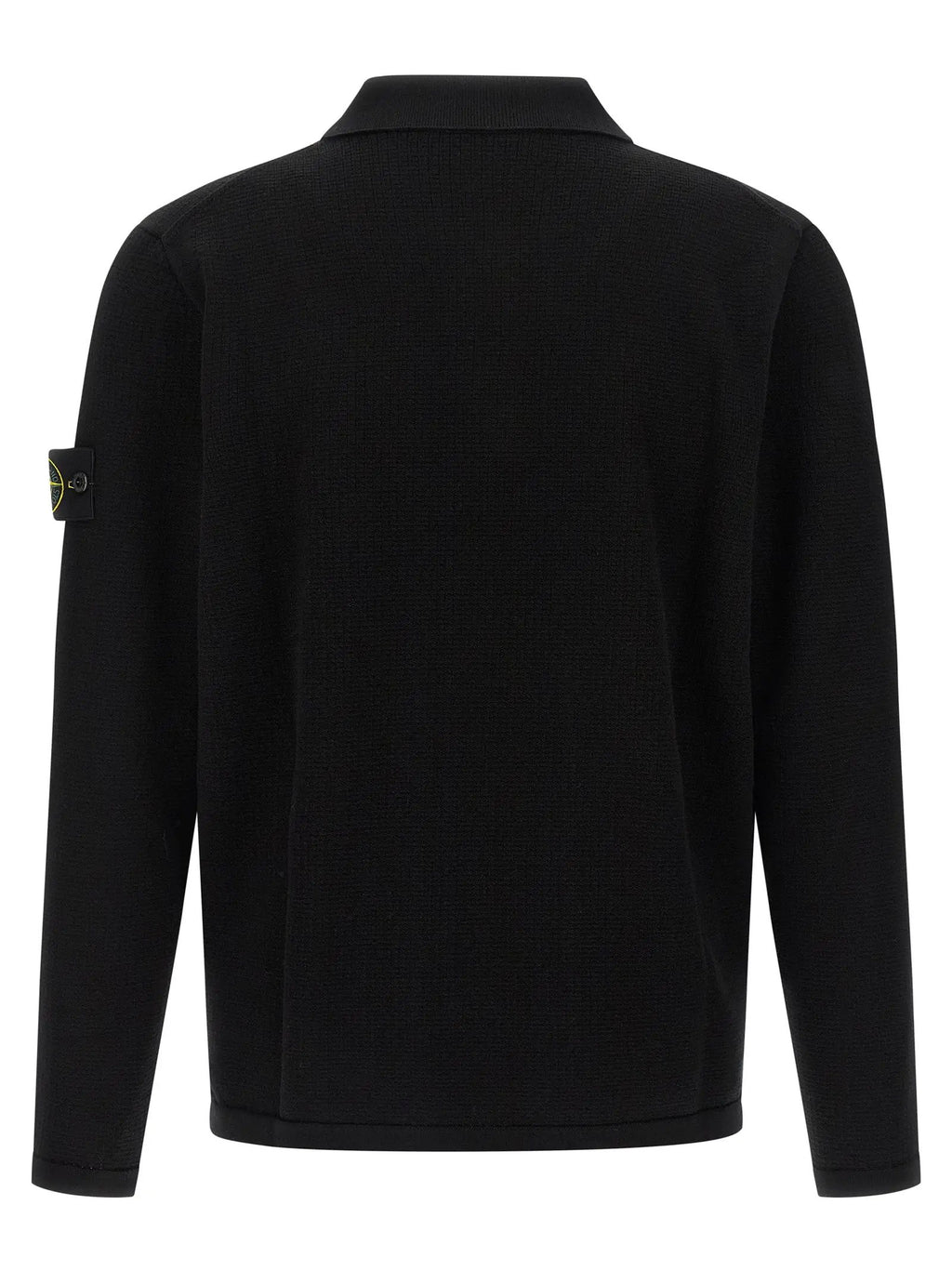 Stone Island Black Cotton Polo Shirt
