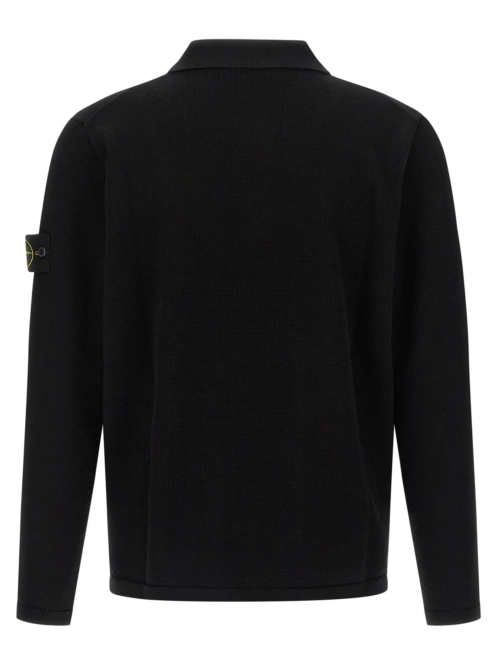 Stone Island Black Cotton Polo Shirt