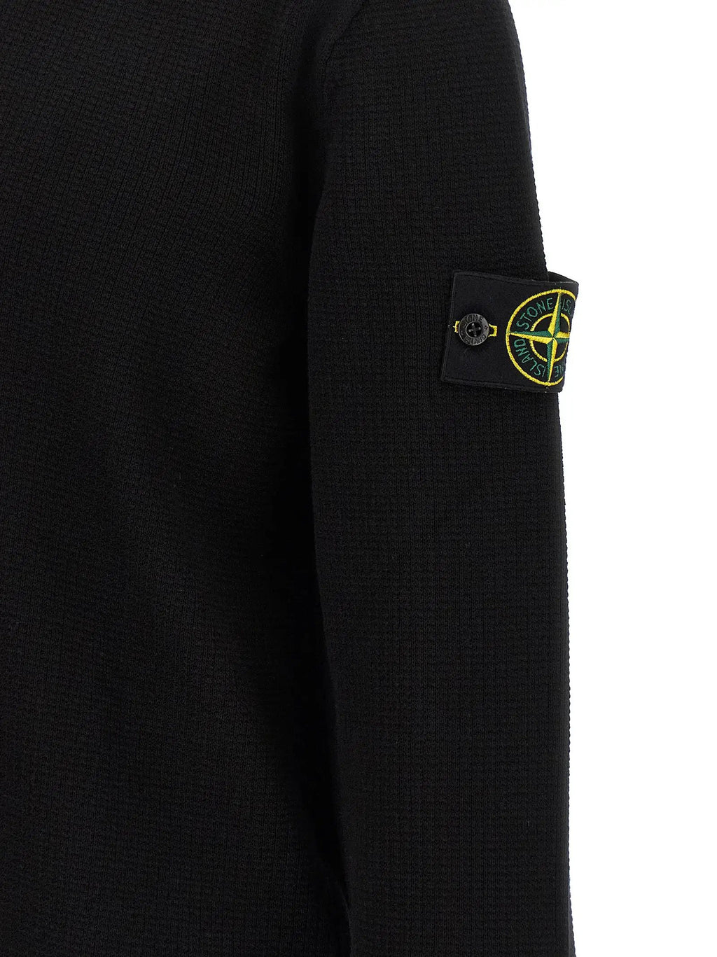 Stone Island Black Cotton Polo Shirt