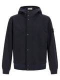 Stone Island Blue Polyester Shell Jacket