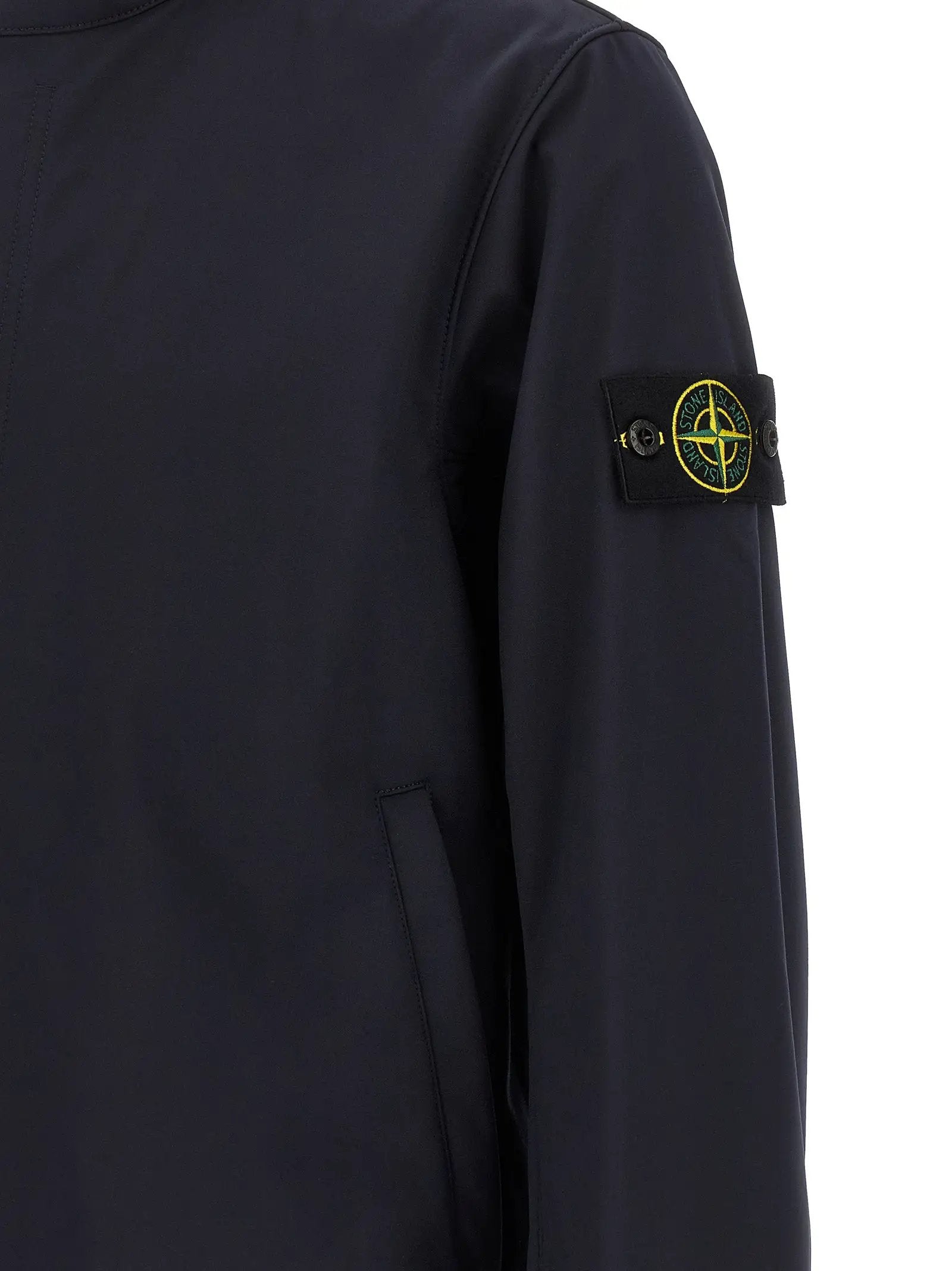 Stone Island Blue Polyester Shell Jacket