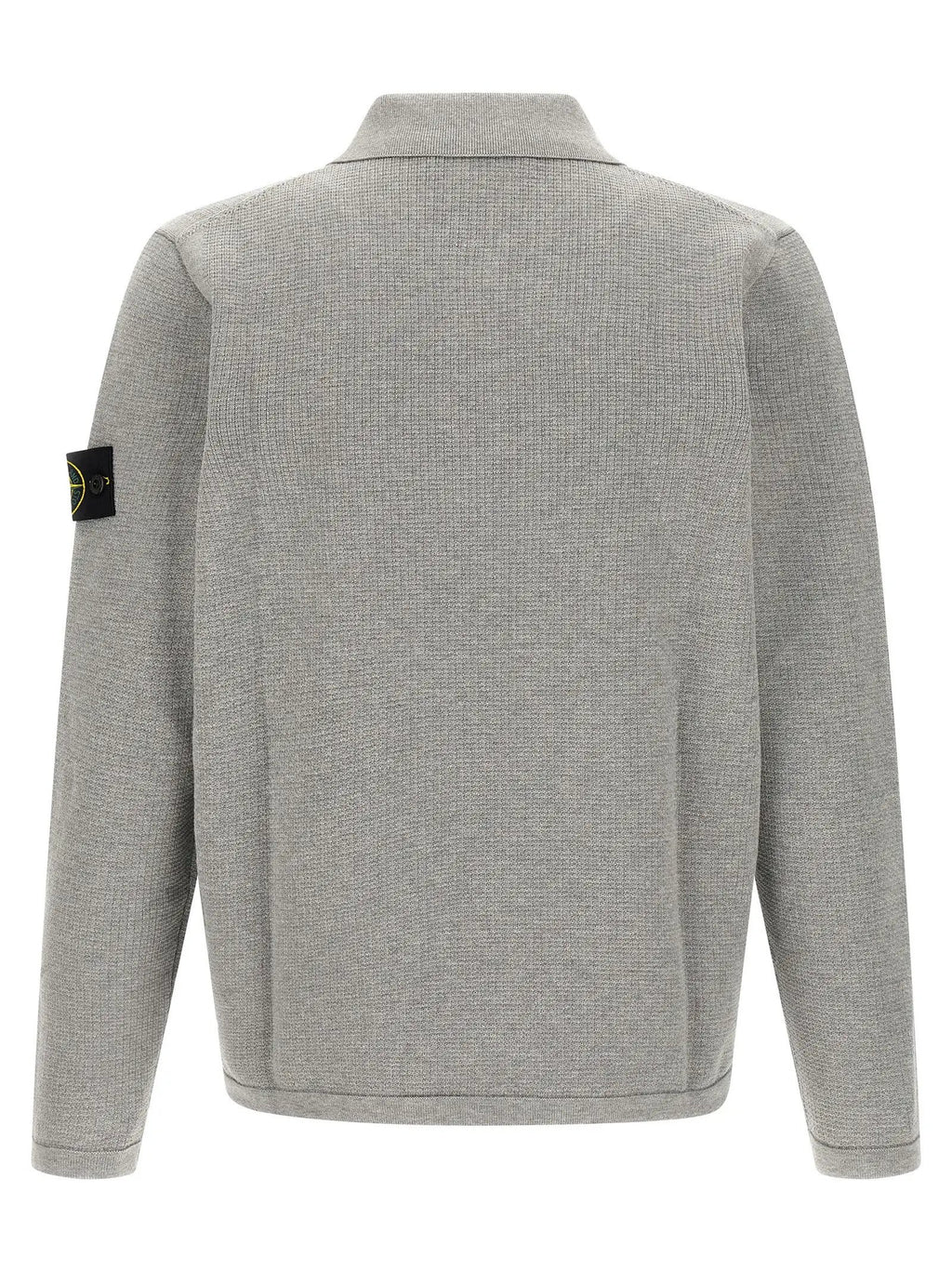 Stone Island Gray Cotton Polo Shirt