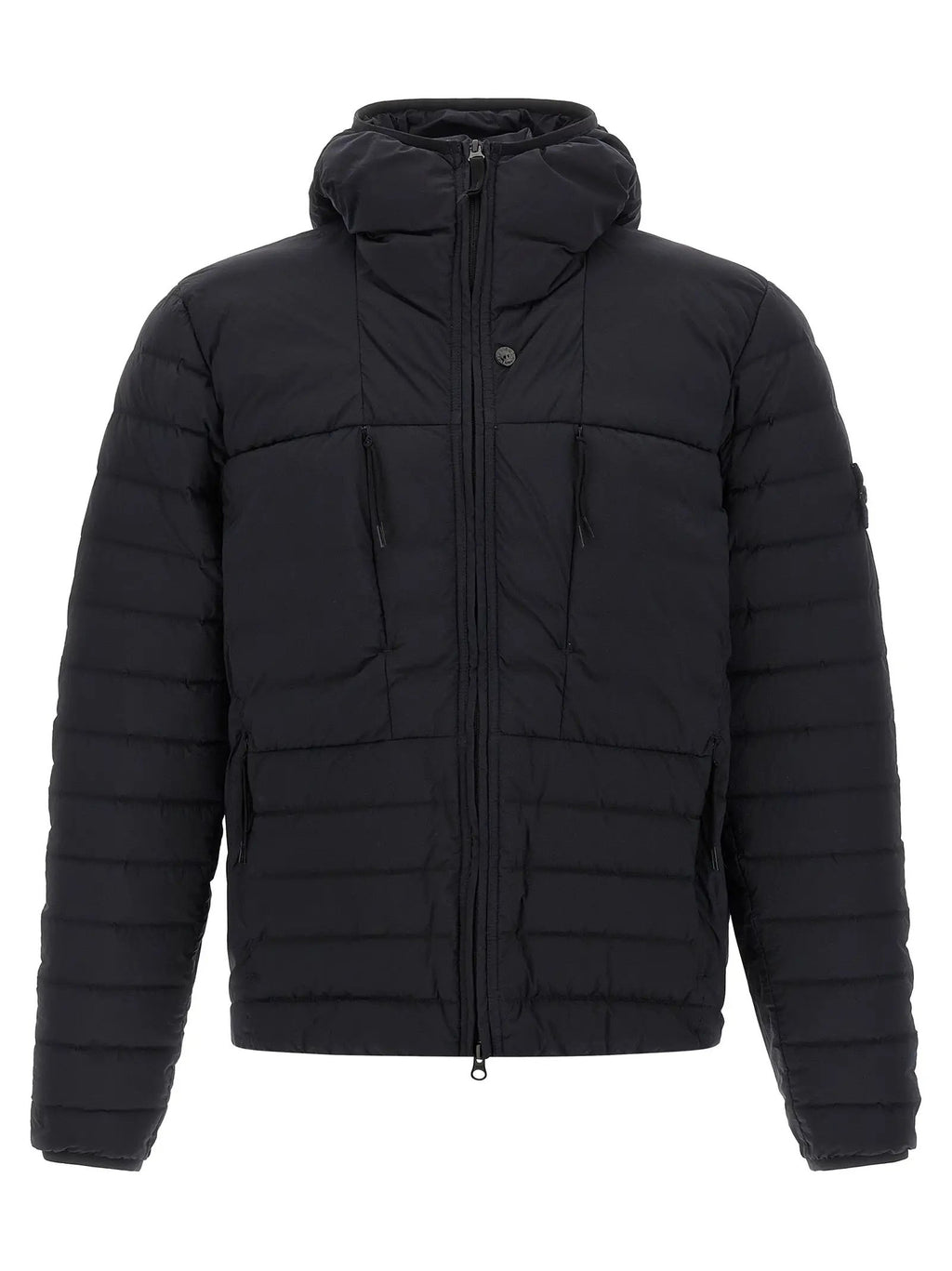 Stone Island Blue Polyamide Full-Length Jacket