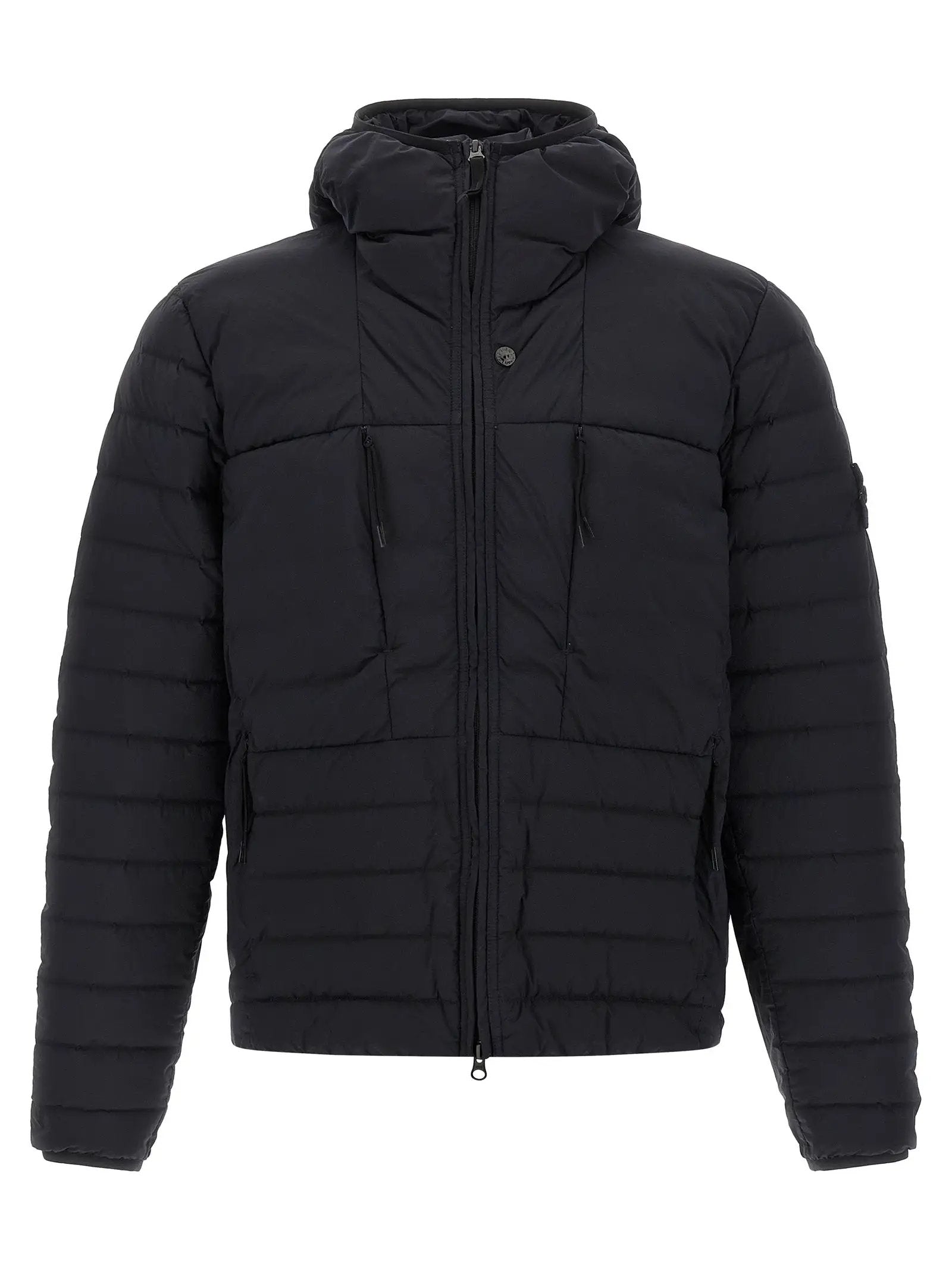 Stone Island Blue Polyamide Full-Length Jacket