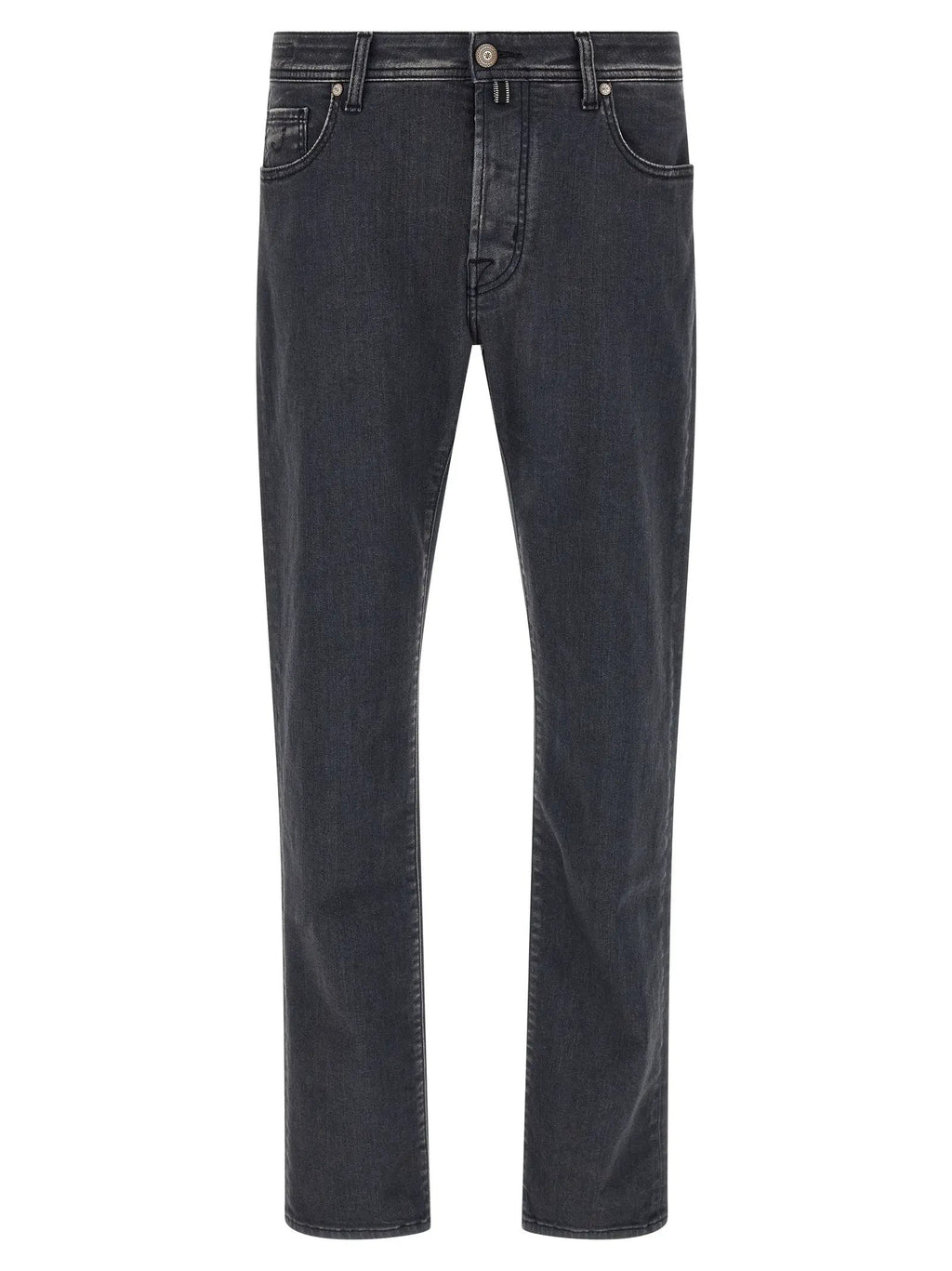 Jacob Cohen Gray Cotton Straight-Leg Jeans