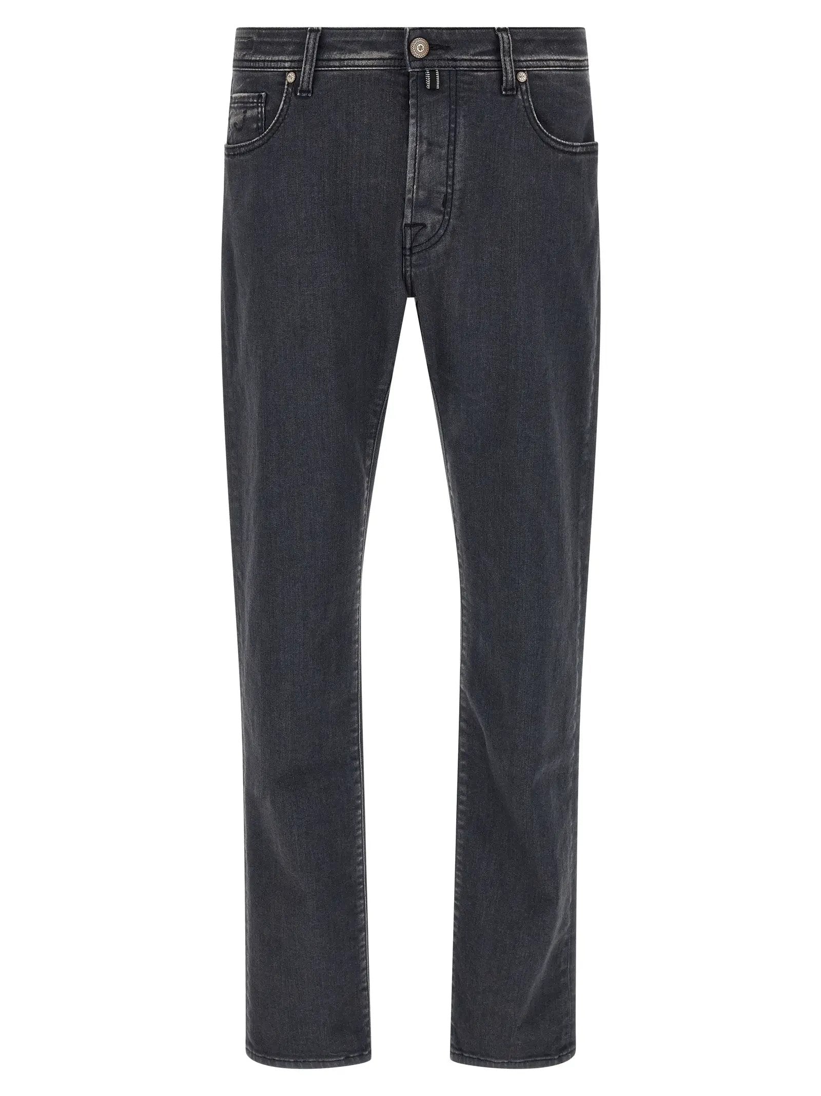 Jacob Cohen Gray Cotton Straight-Leg Jeans