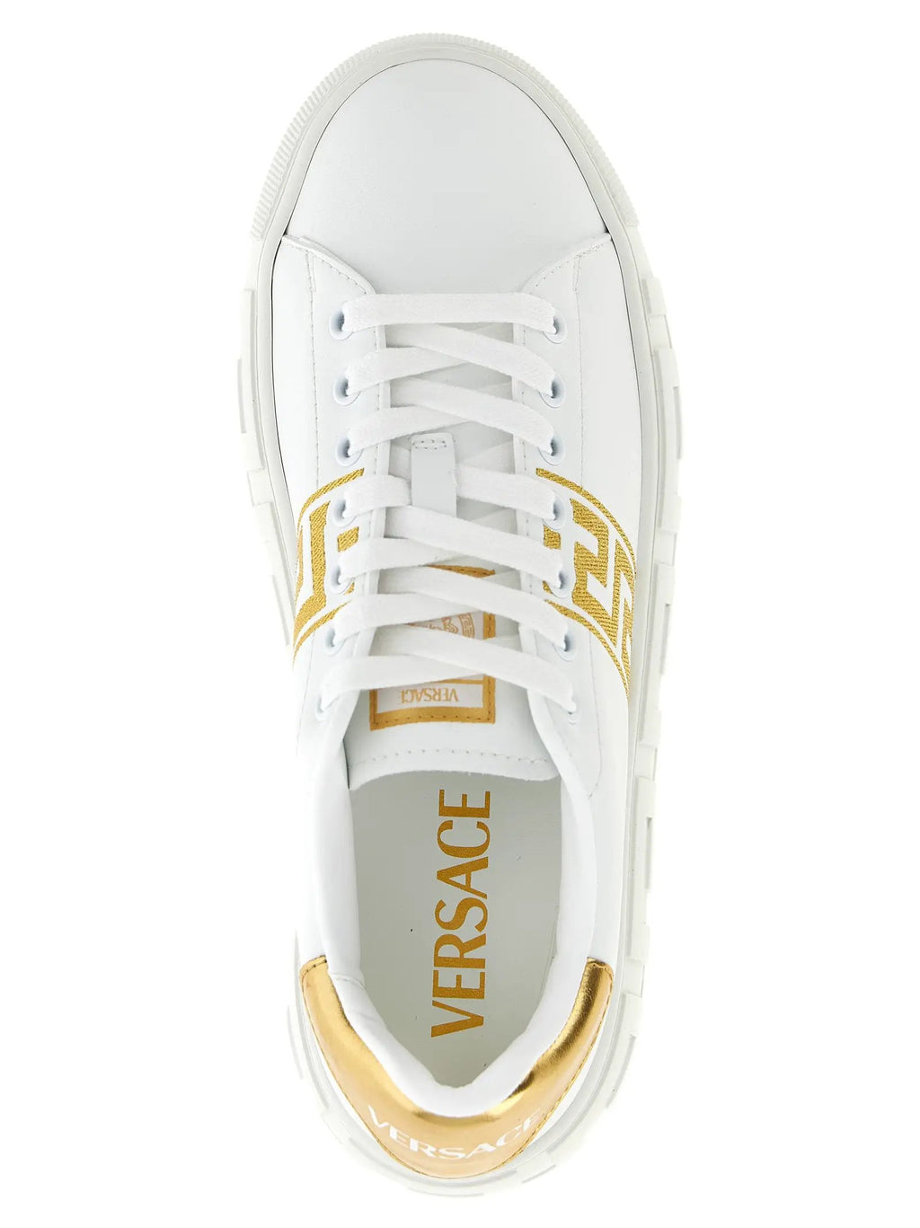 Versace Gold Nylon Platform Sneakers