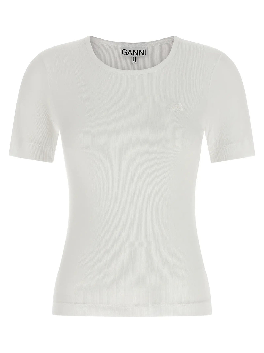 Ganni White Organic Cotton T-Shirt