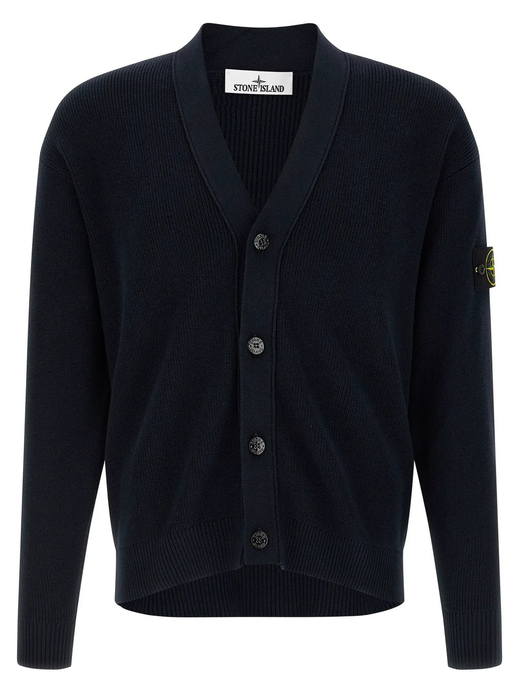 Stone Island Blue Cotton Cardigan