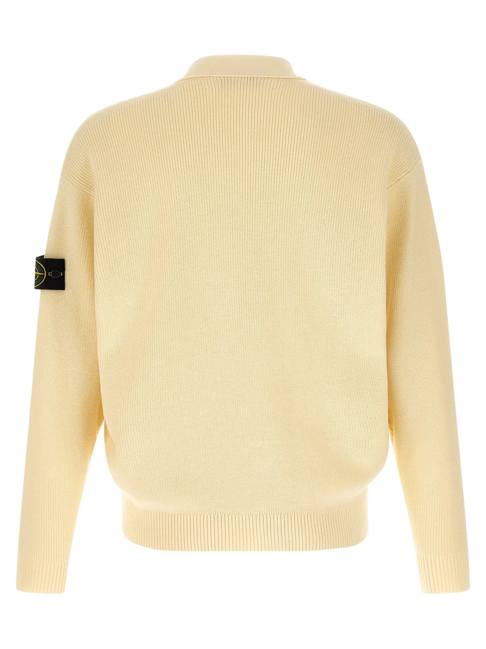 Stone Island Beige Cotton Cardigan