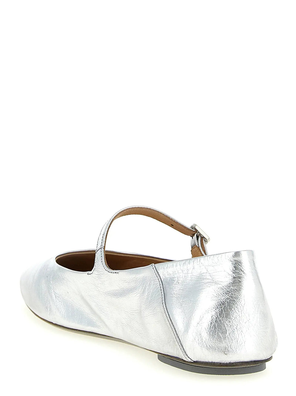 Marsell Silver Calfskin Ballet Flats