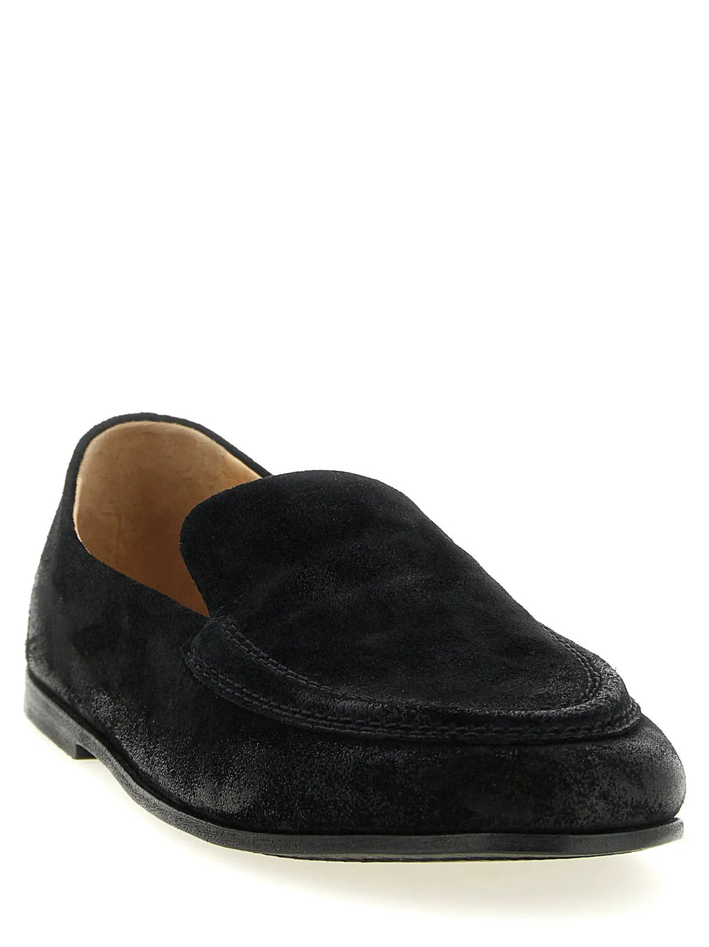 Marsell Black Calfskin Slip-On Loafers