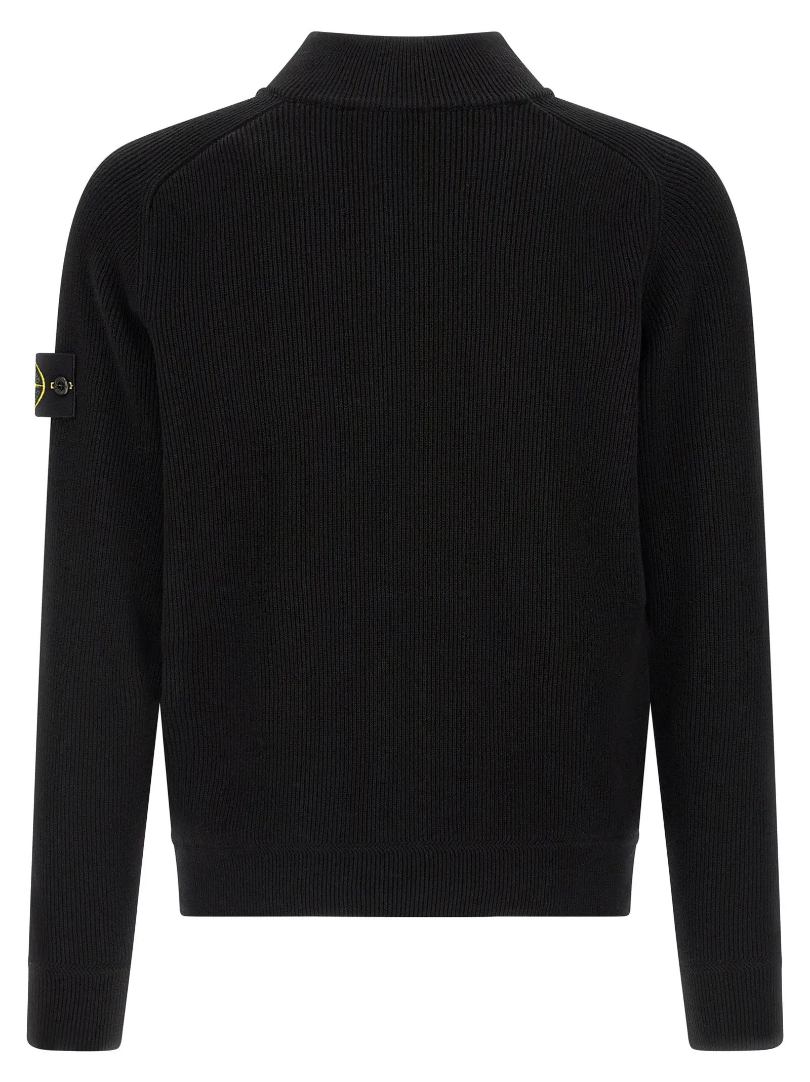 Stone Island Black Cotton Cardigan
