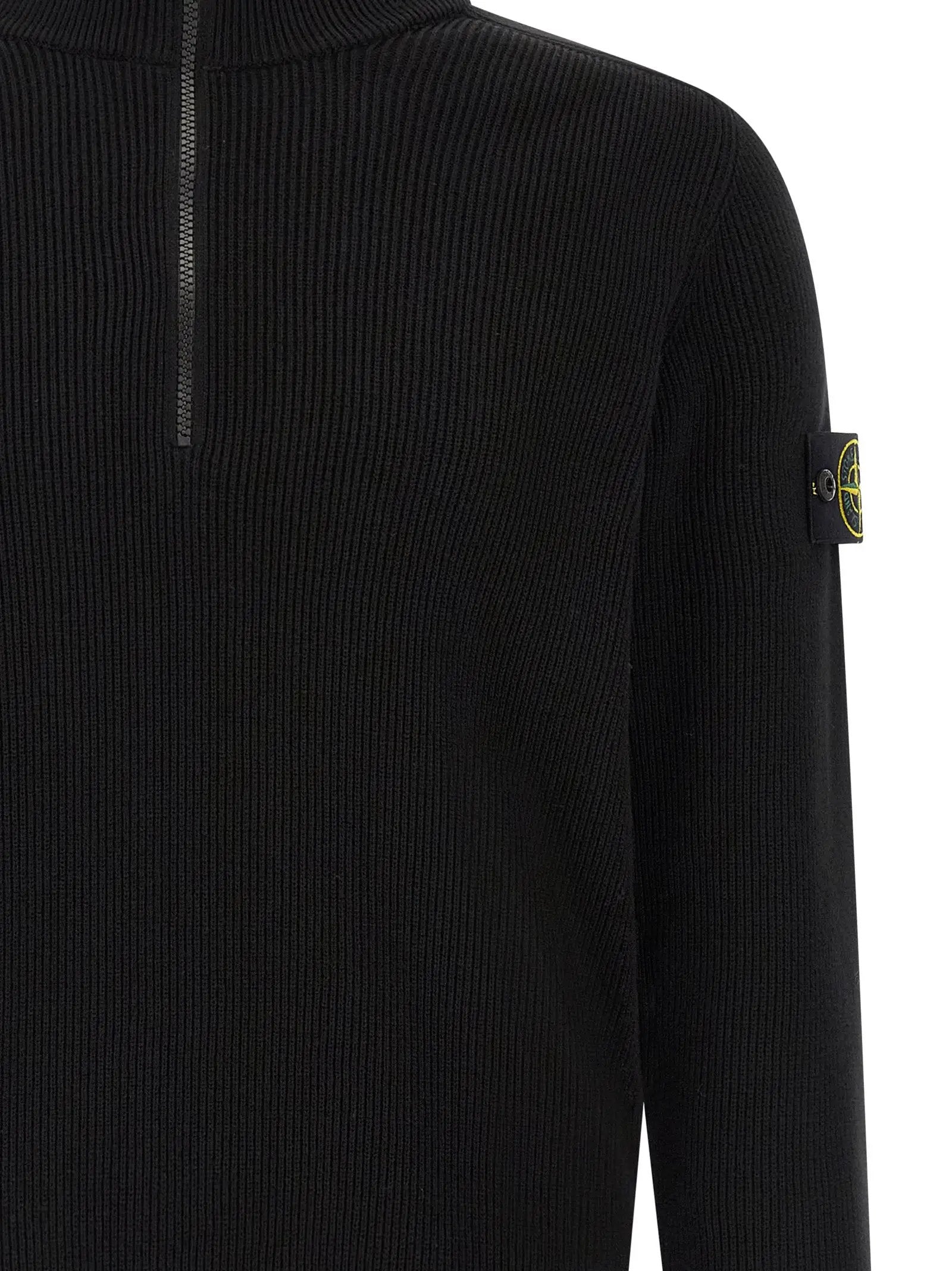 Stone Island Black Cotton Cardigan