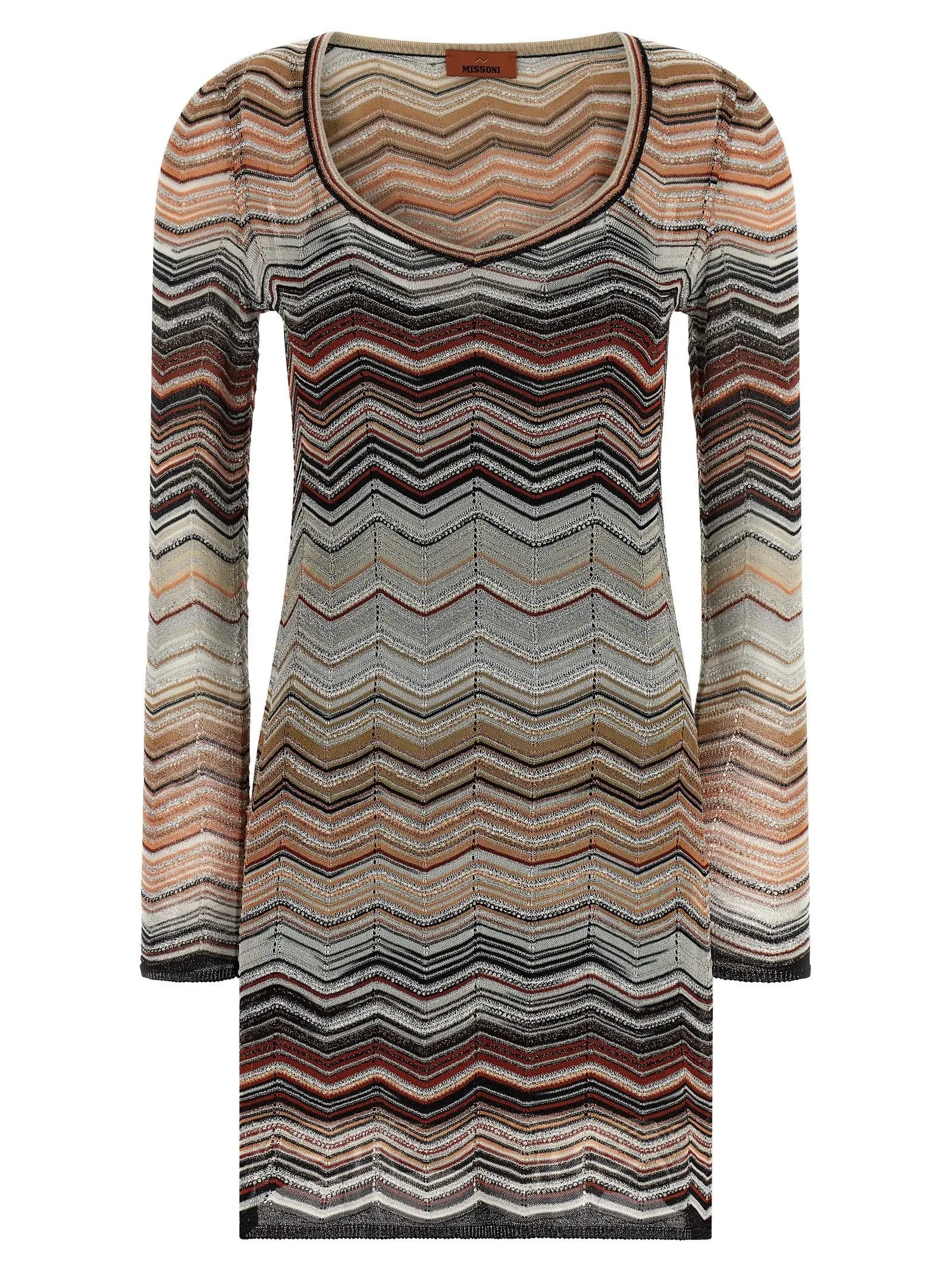 Missoni Brown Viscose Short Dress