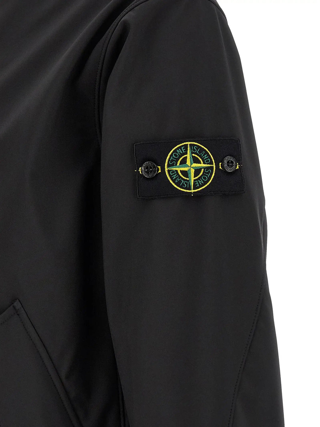 Stone Island Black Polyester Shell Jacket