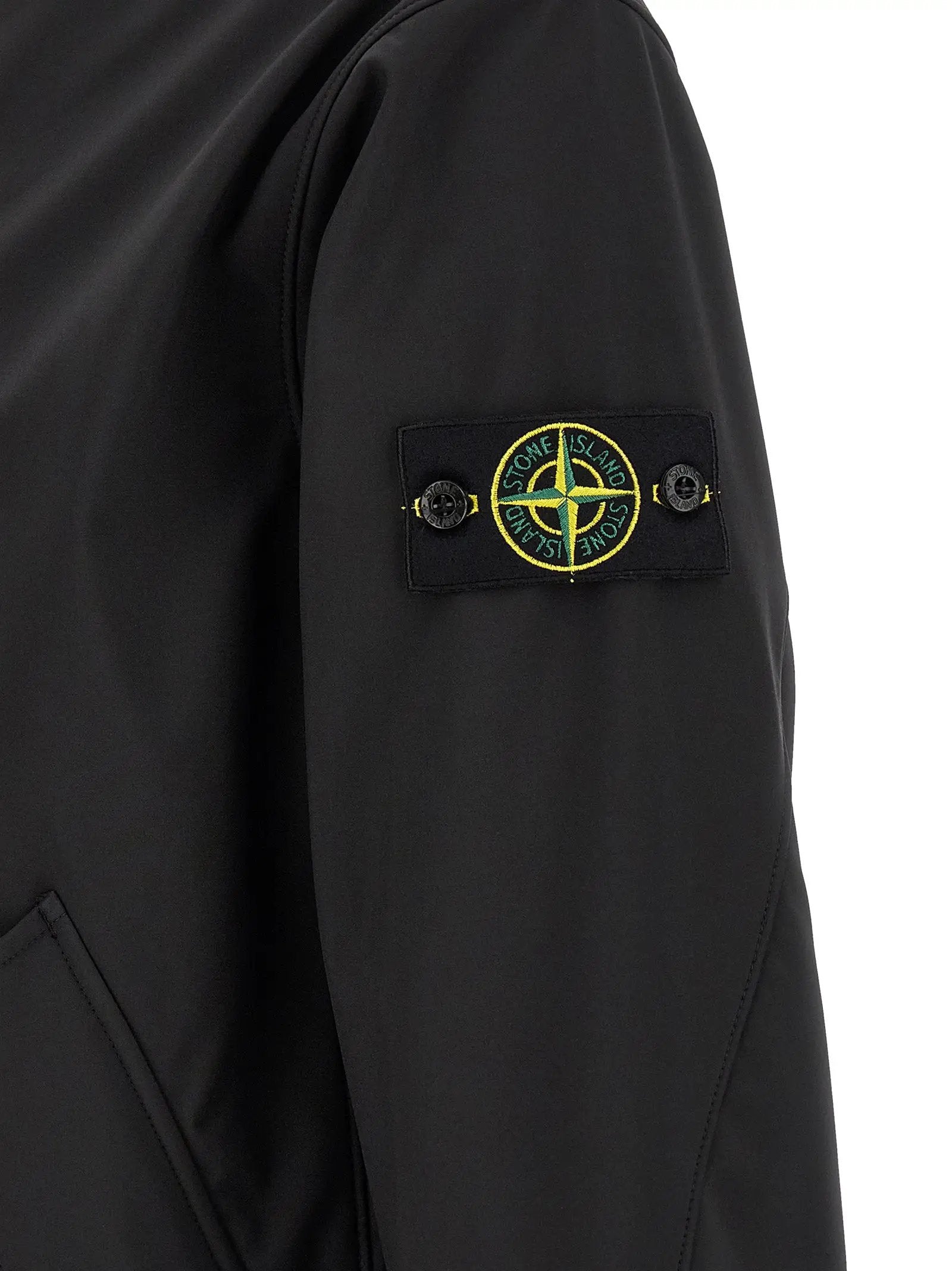 Stone Island Black Polyester Shell Jacket