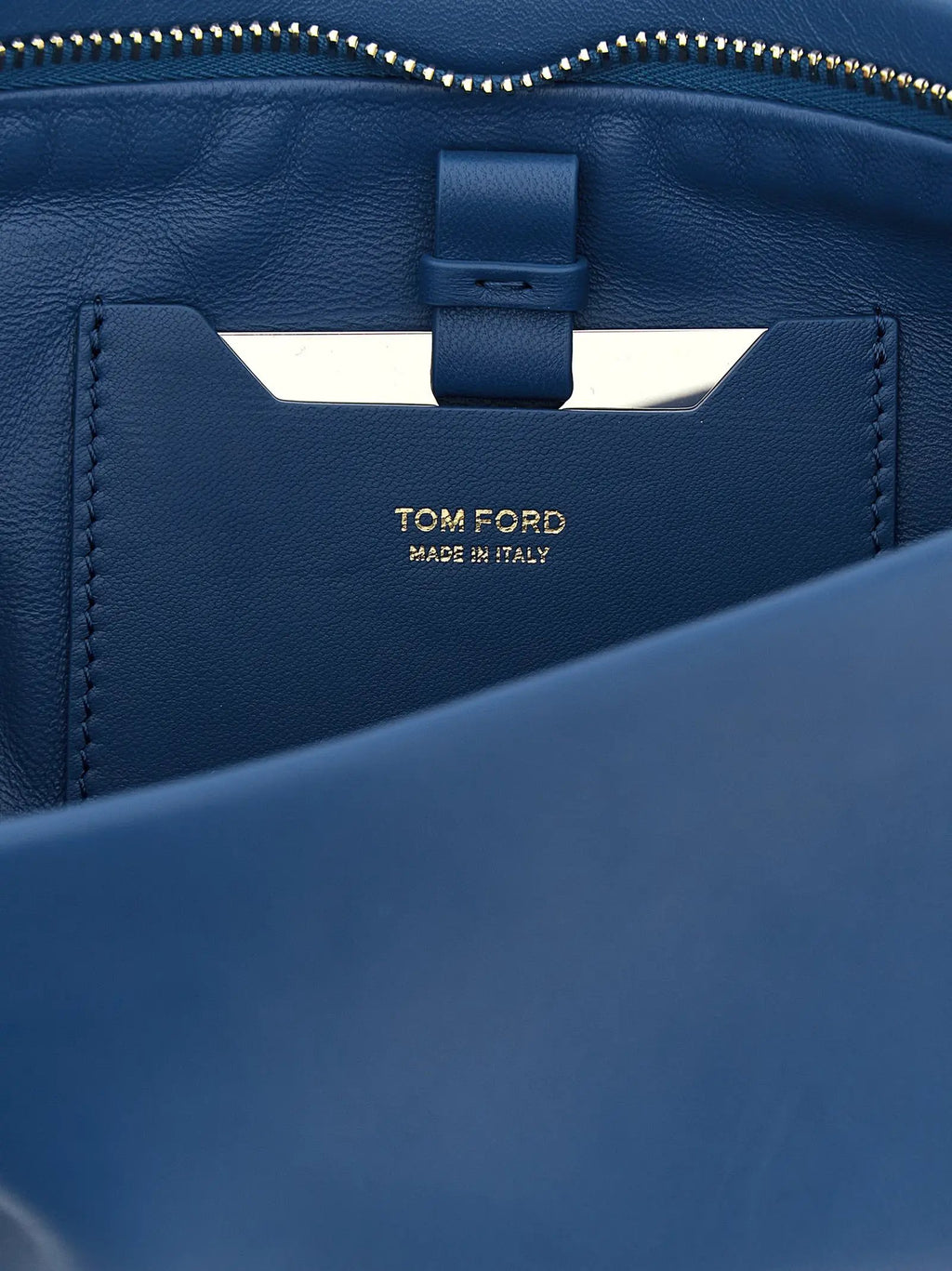 Tom Ford Blue Lambskin Clutch Bag