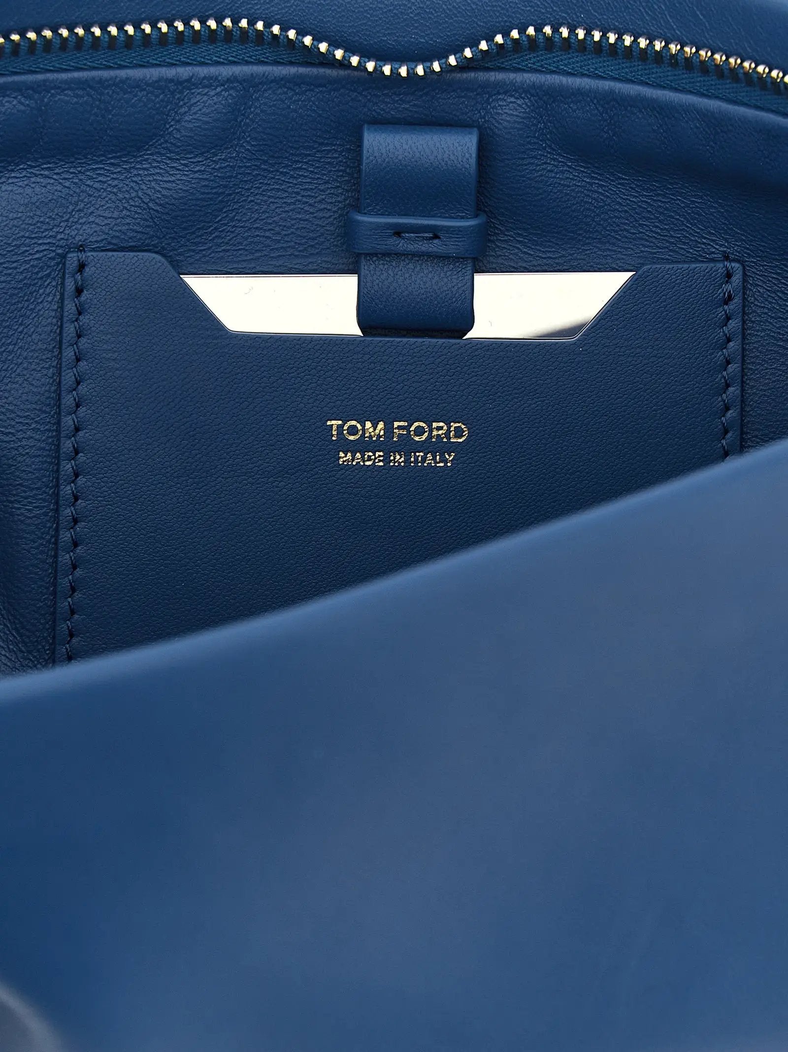 Tom Ford Blue Lambskin Clutch Bag