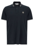 Stone Island Blue Cotton Polo Shirt