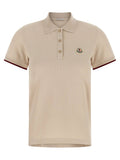 Moncler Beige Cotton Polo Shirt