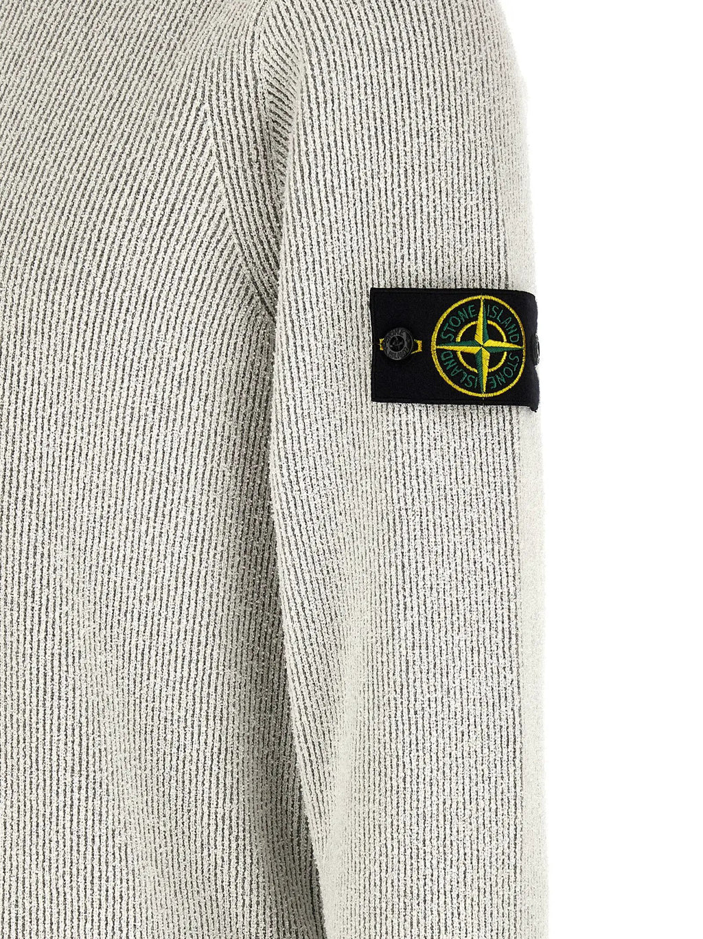Stone Island Gray Cotton Cardigan