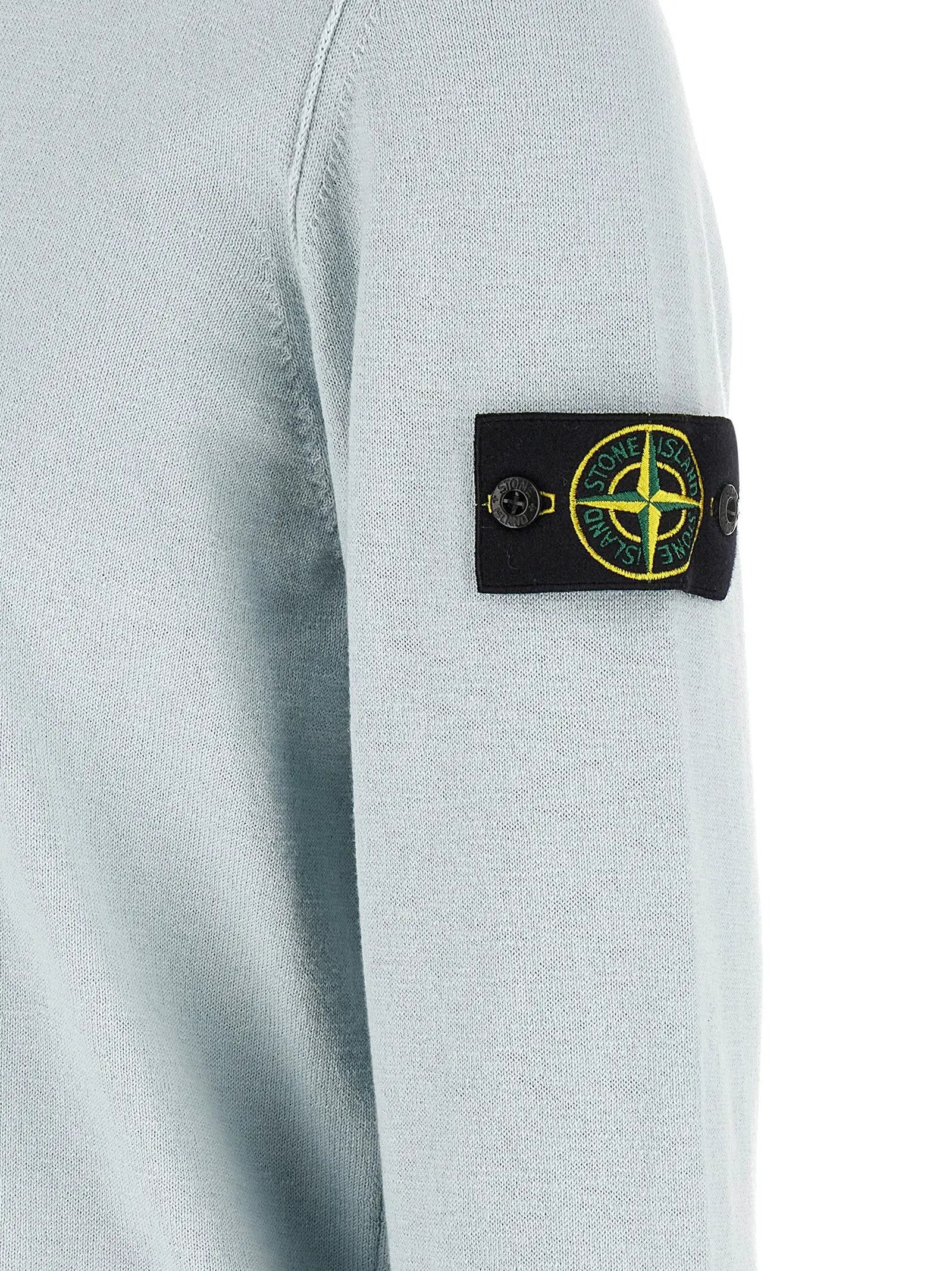 Stone Island Blue Cotton Cardigan