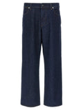 Stone Island Blue Cotton Relaxed Fit Jeans