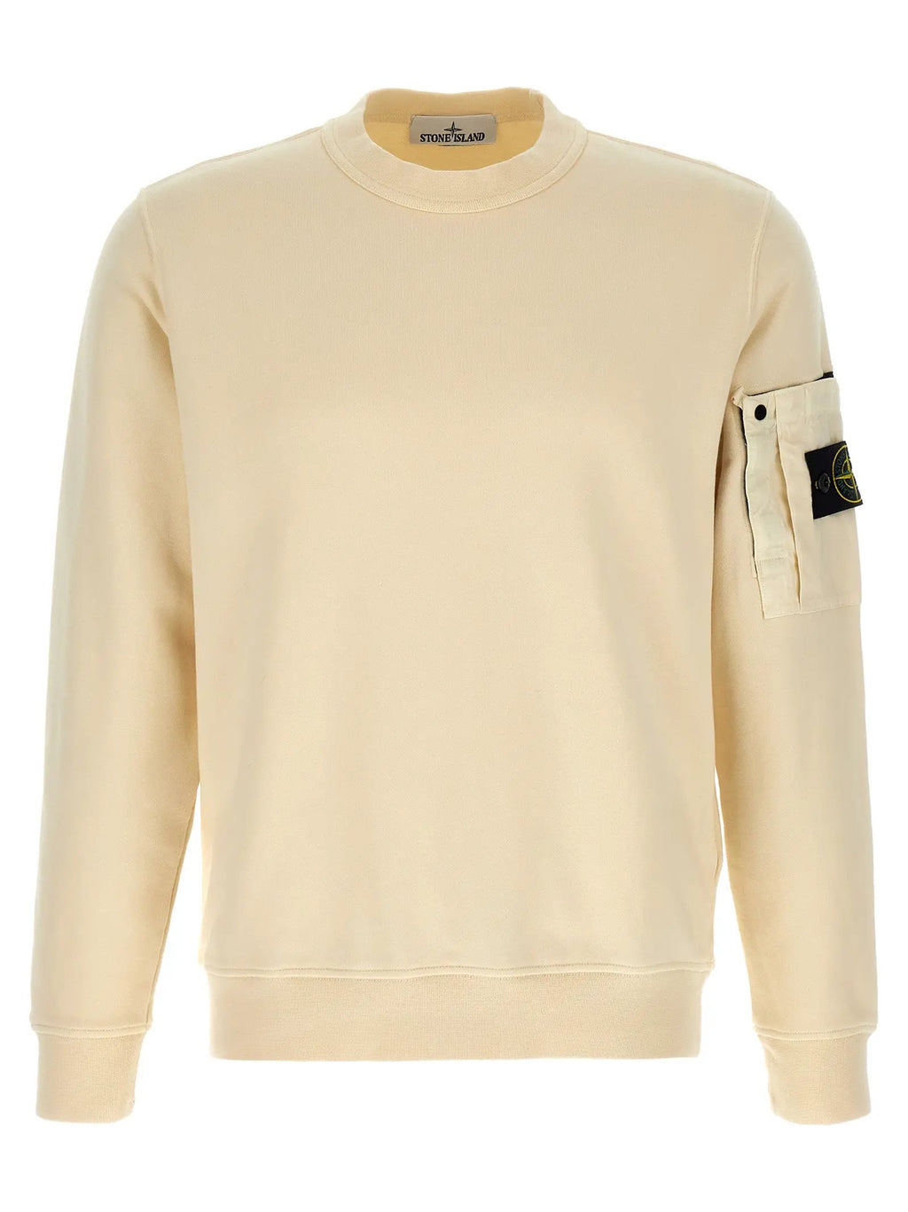 Stone Island Beige Cotton Sweatshirt