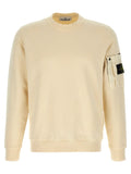 Stone Island Beige Cotton Sweatshirt