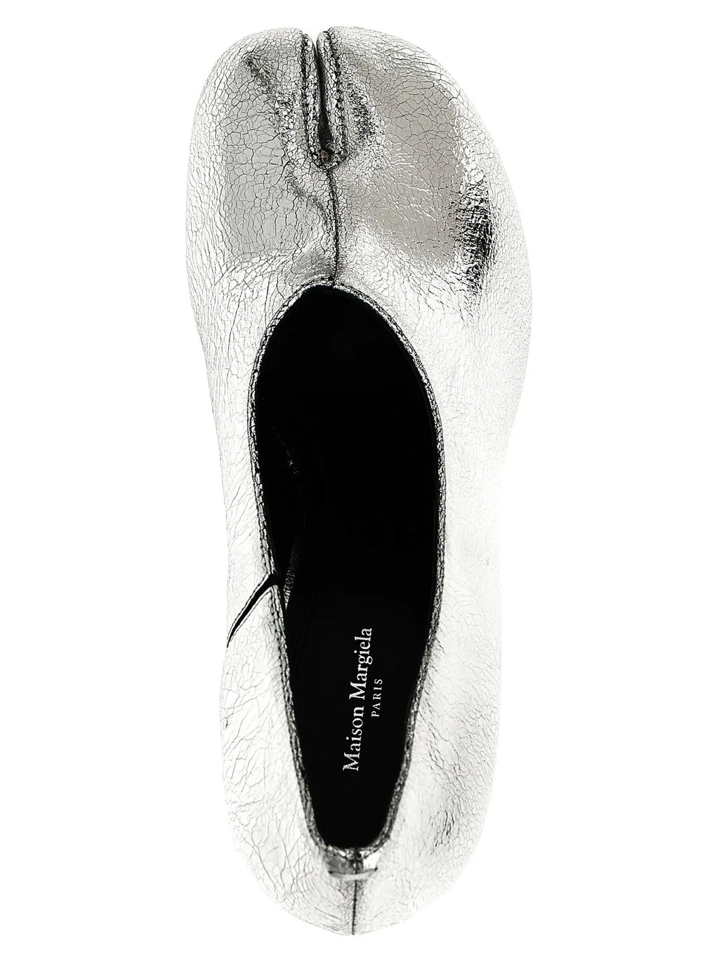 Maison Margiela Silver Calfskin Mid Heel Pumps