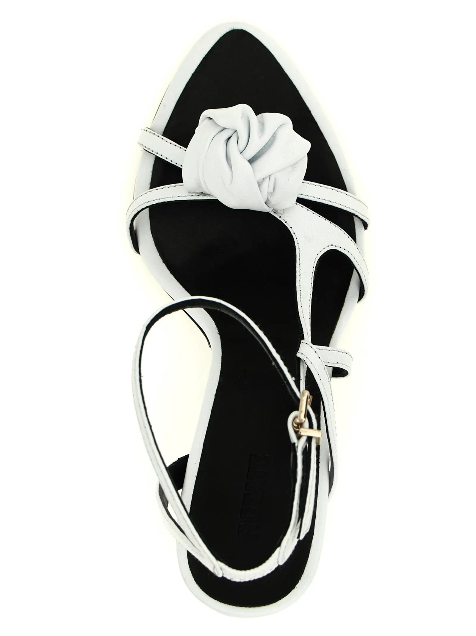 ROTATE BIRGER CHRISTENSEN White Calfskin Stiletto Heel Sandals
